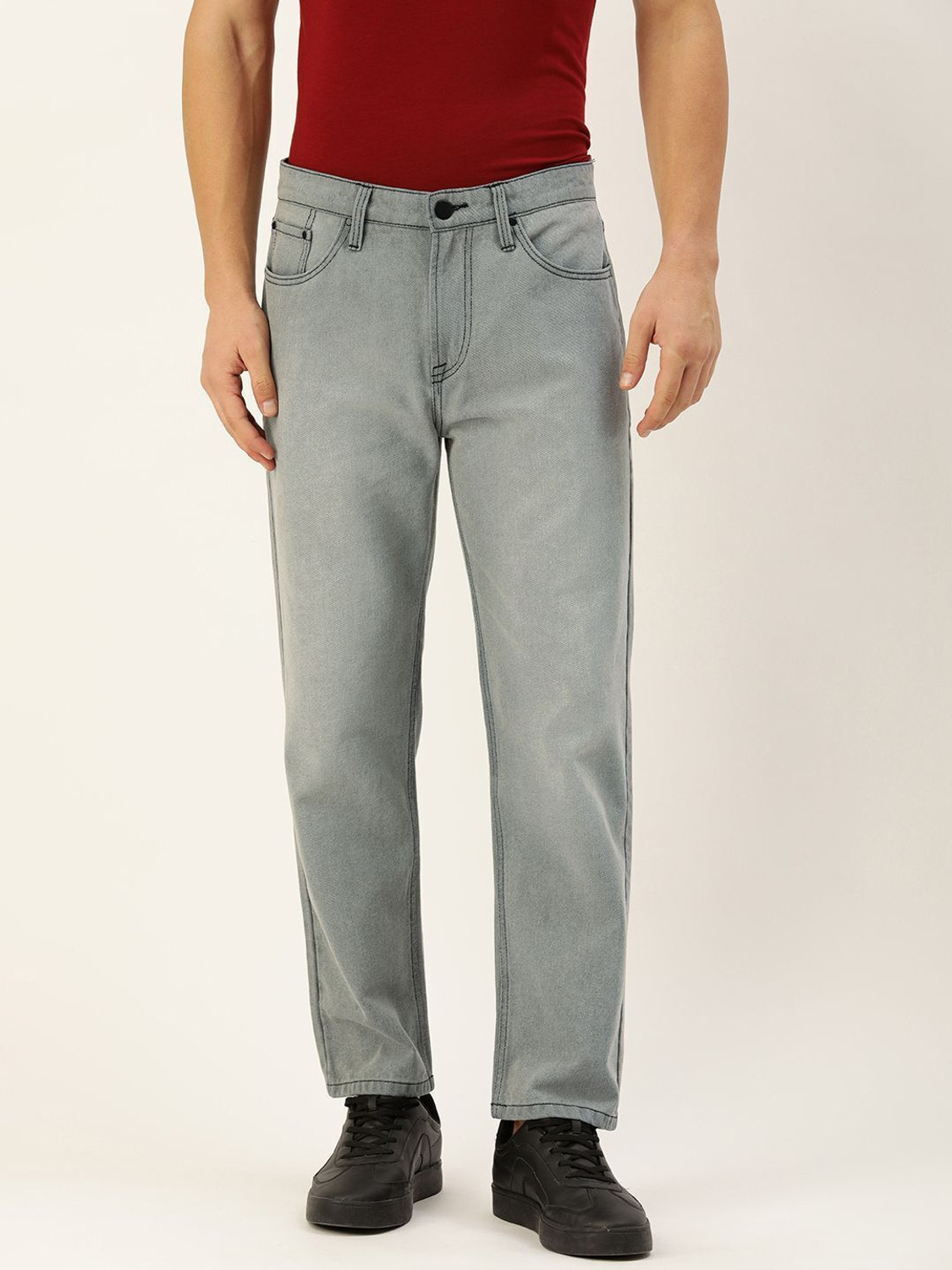 Image of Bene Kleed Relaxed Fit Men White Jeans