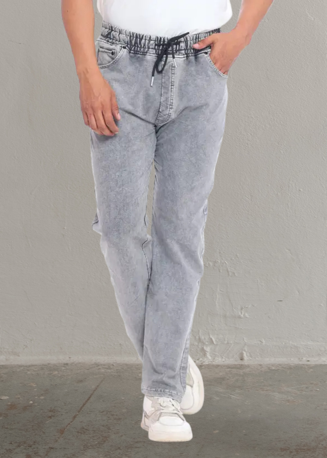Image of ZULX Jogger Fit Men Grey Jeans