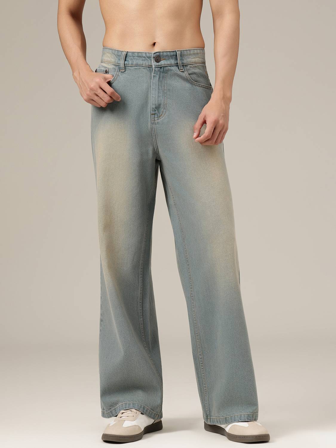 DENNISON Loose Fit Men Light Blue Jeans - Image 1
