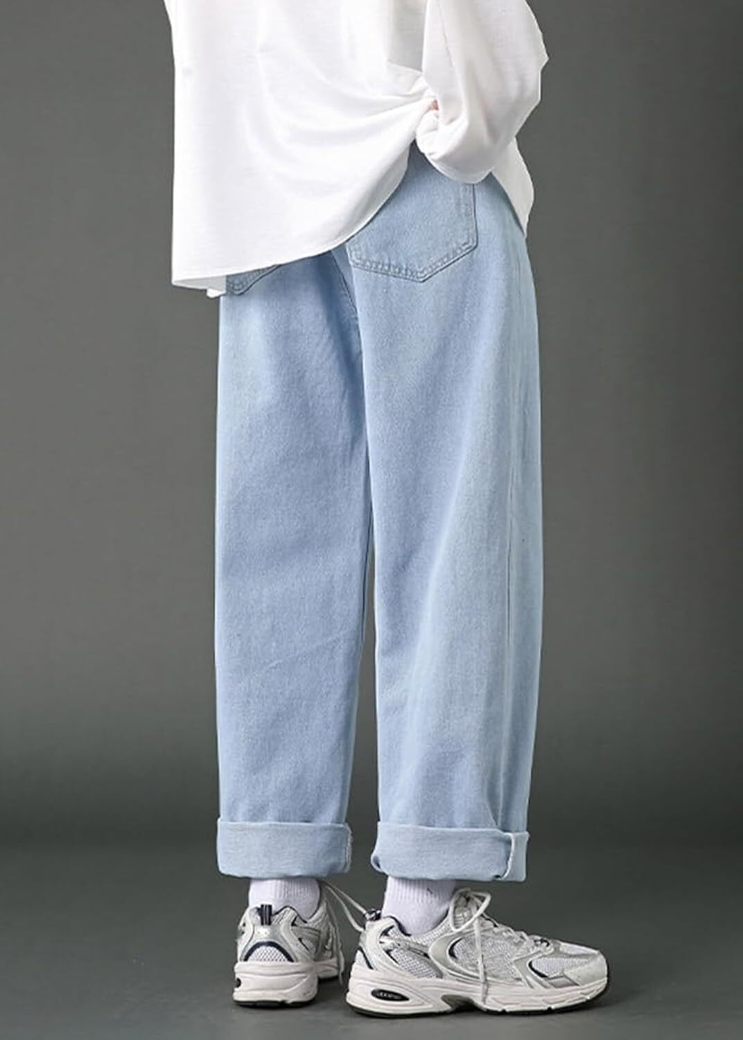 Image of JAARA Loose Fit Men Light Blue Jeans