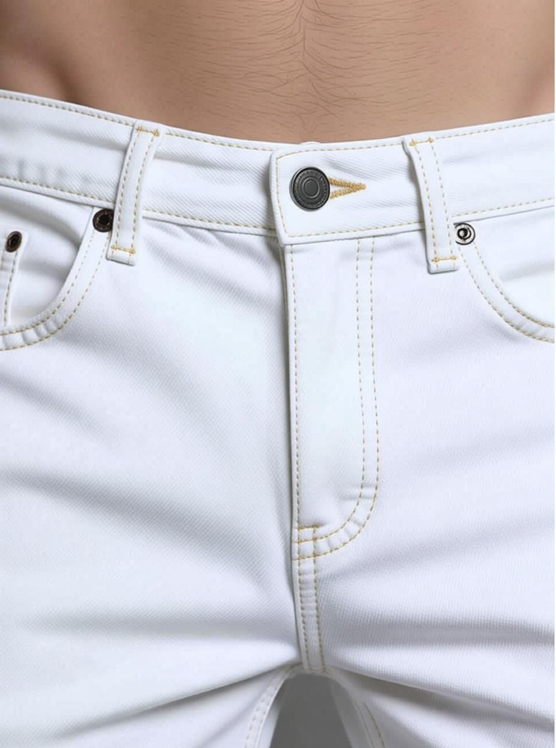 Image of hotlist Regular Men White Jeans