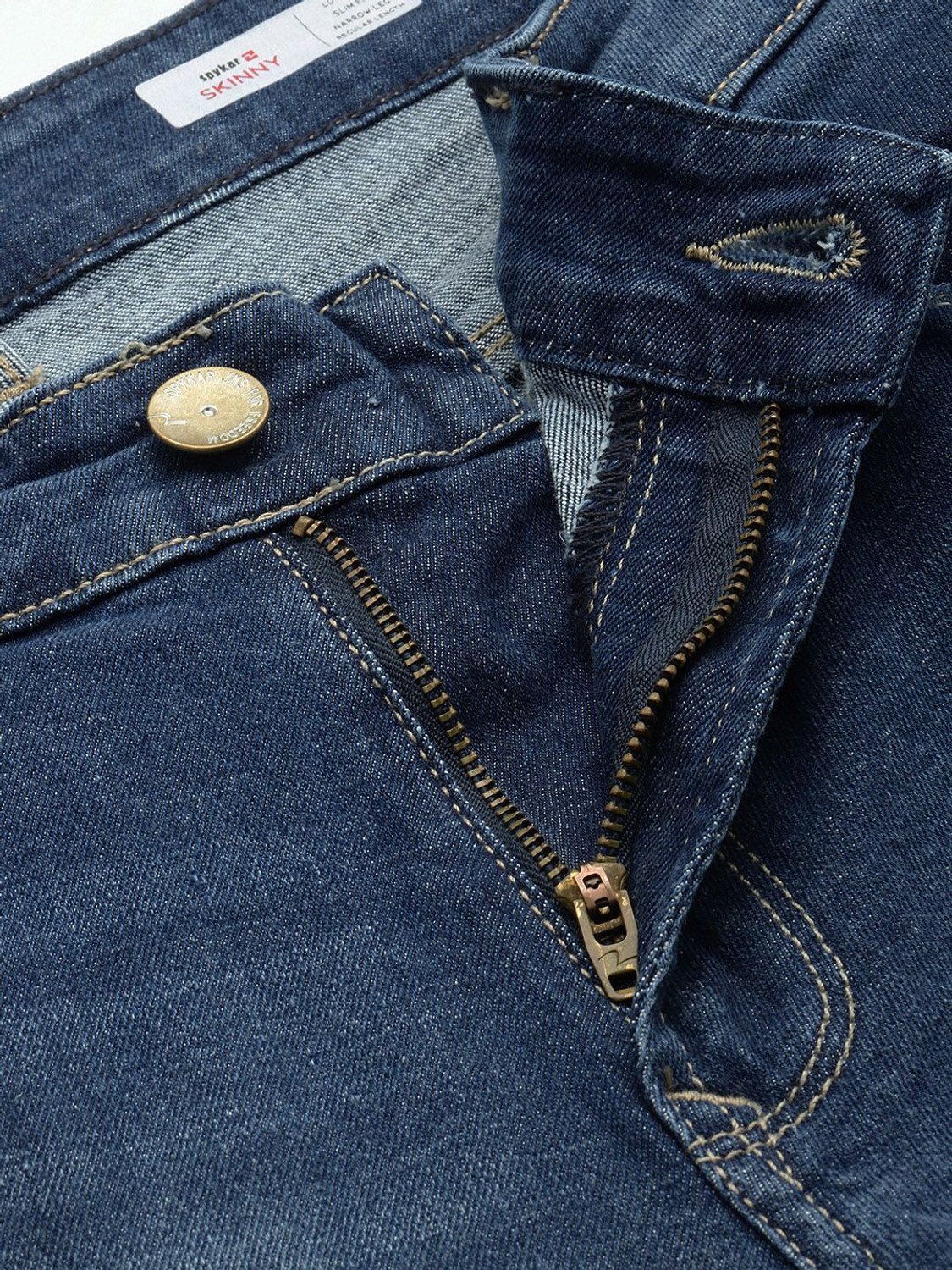 Image of Spykar Slim Men Blue Jeans
