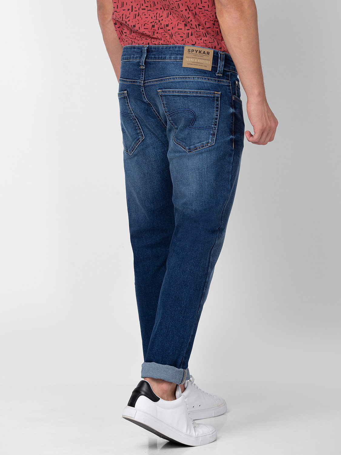 Image of Spykar Slim Men Blue Jeans