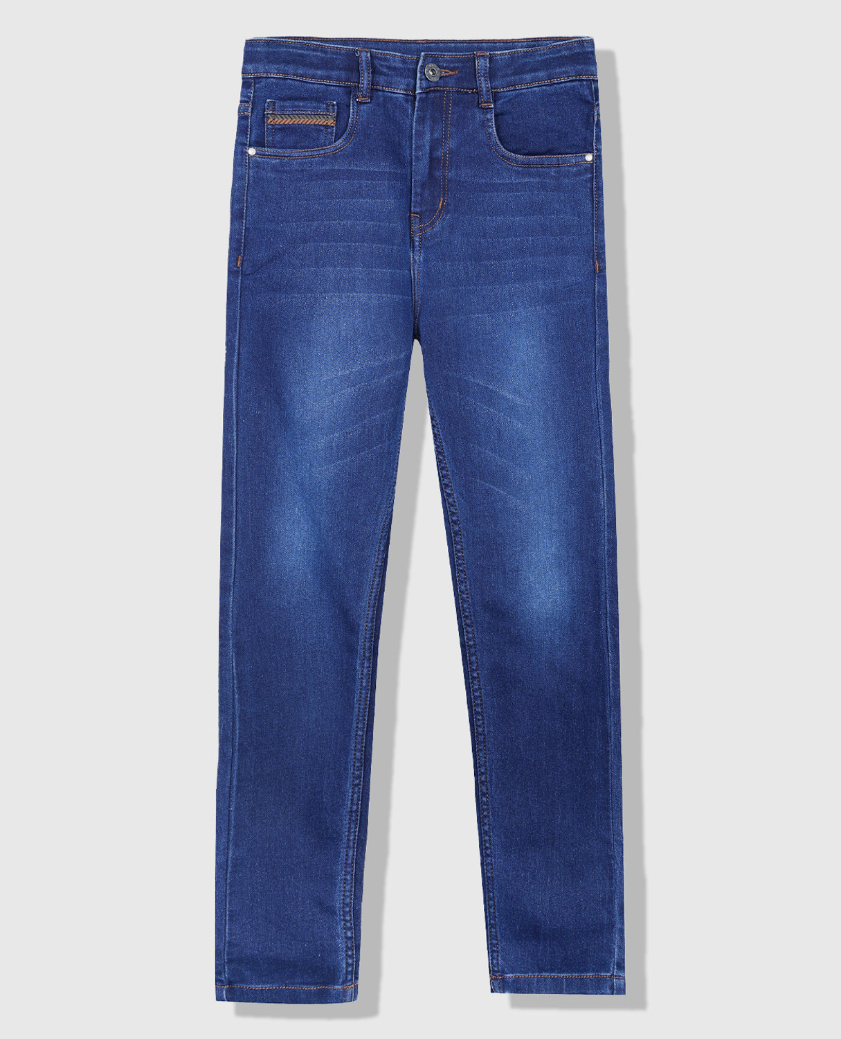 Image of Purple United Kids Boys Regular Mid Rise Blue Jeans