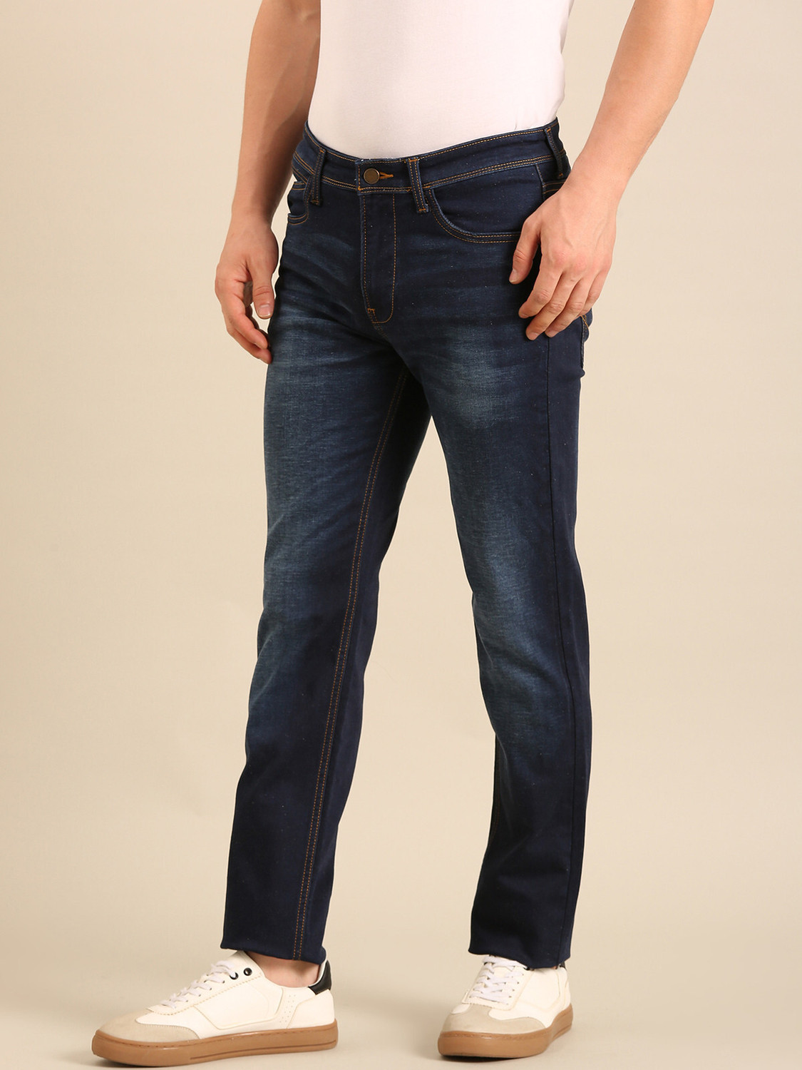 Image of CAVALLO BY LINEN CLUB Slim Men Blue Jeans