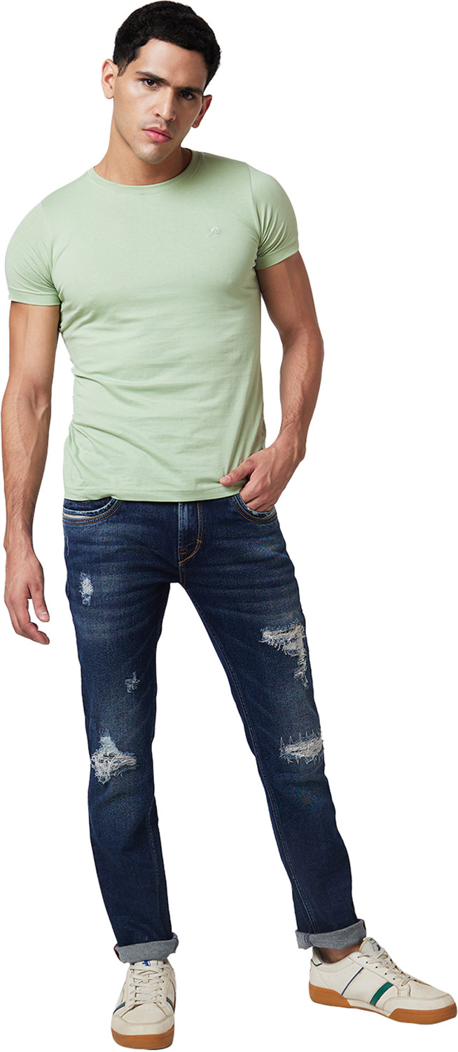 Image of Spykar Regular Men Blue Jeans