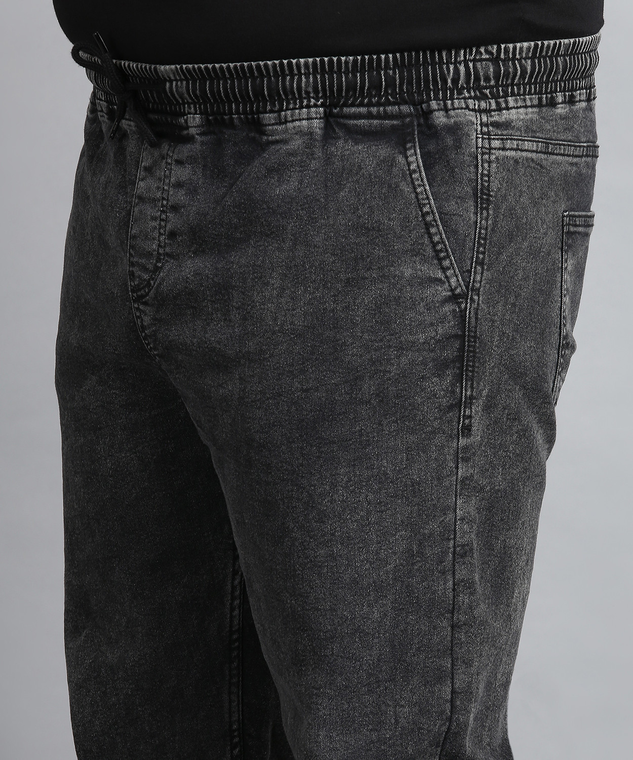 Image of Urbano Plus Jogger Fit Men Black Jeans