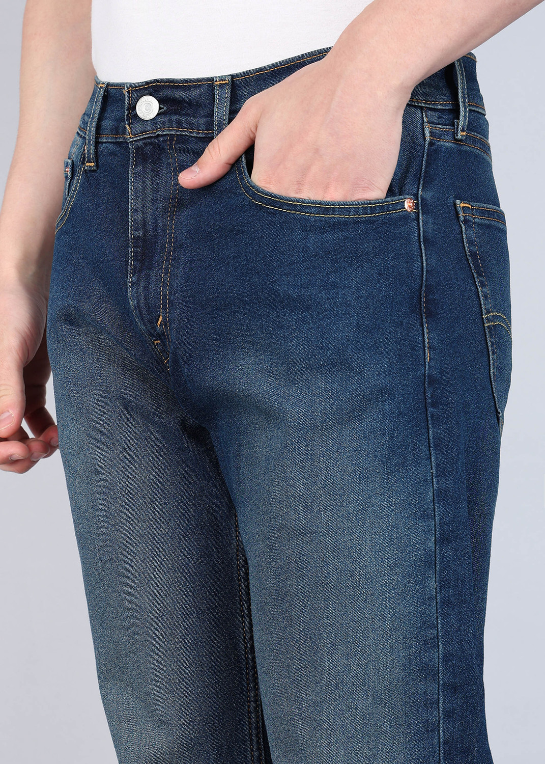 Image of LEVI'S Straight Fit Men Dark Blue Jeans