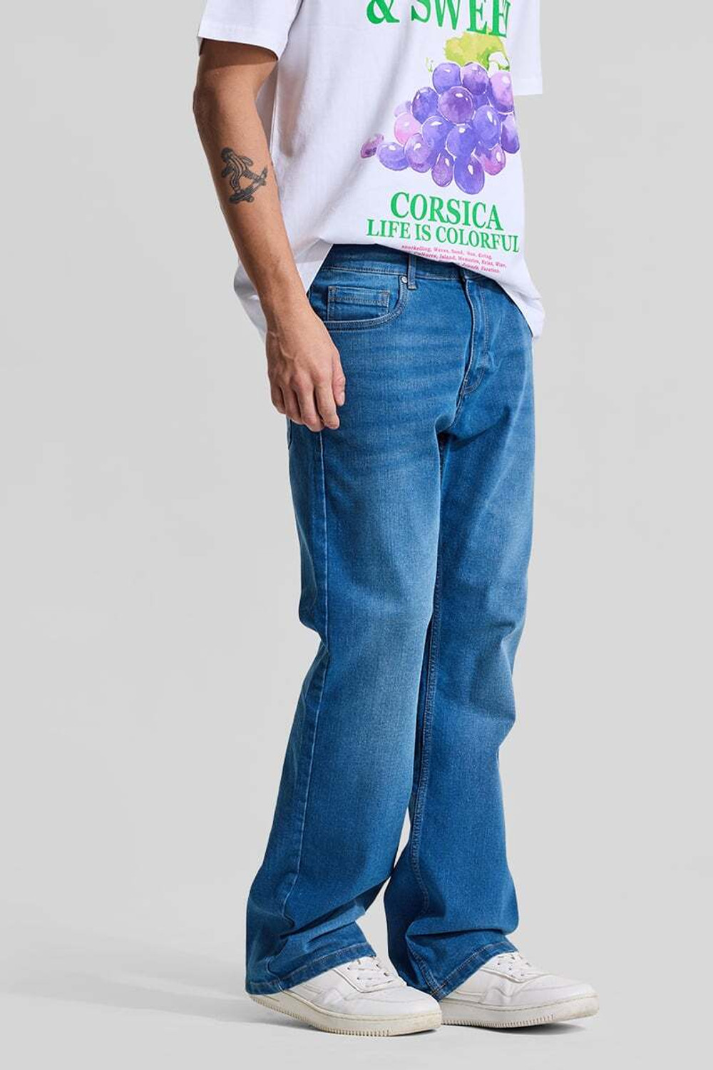 Image of Snitch Regular Men Blue Jeans