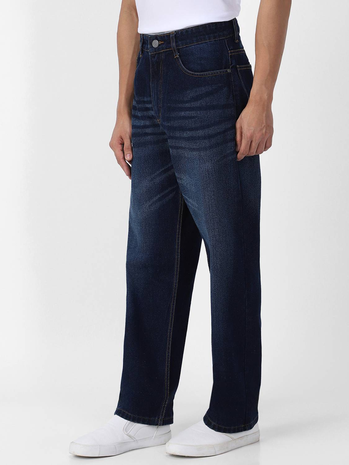 Urbano Men Dark Blue Loose Fit Jeans - Image 2