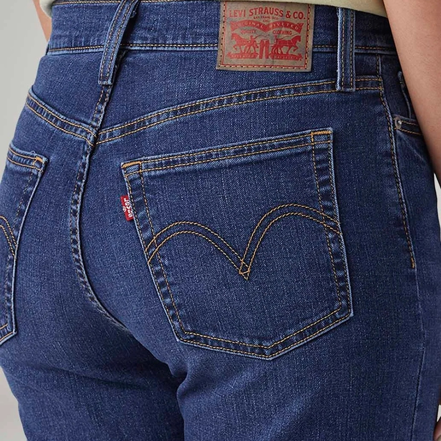 Image of LEVI'S Women Straight Fit High Rise Blue Jeans