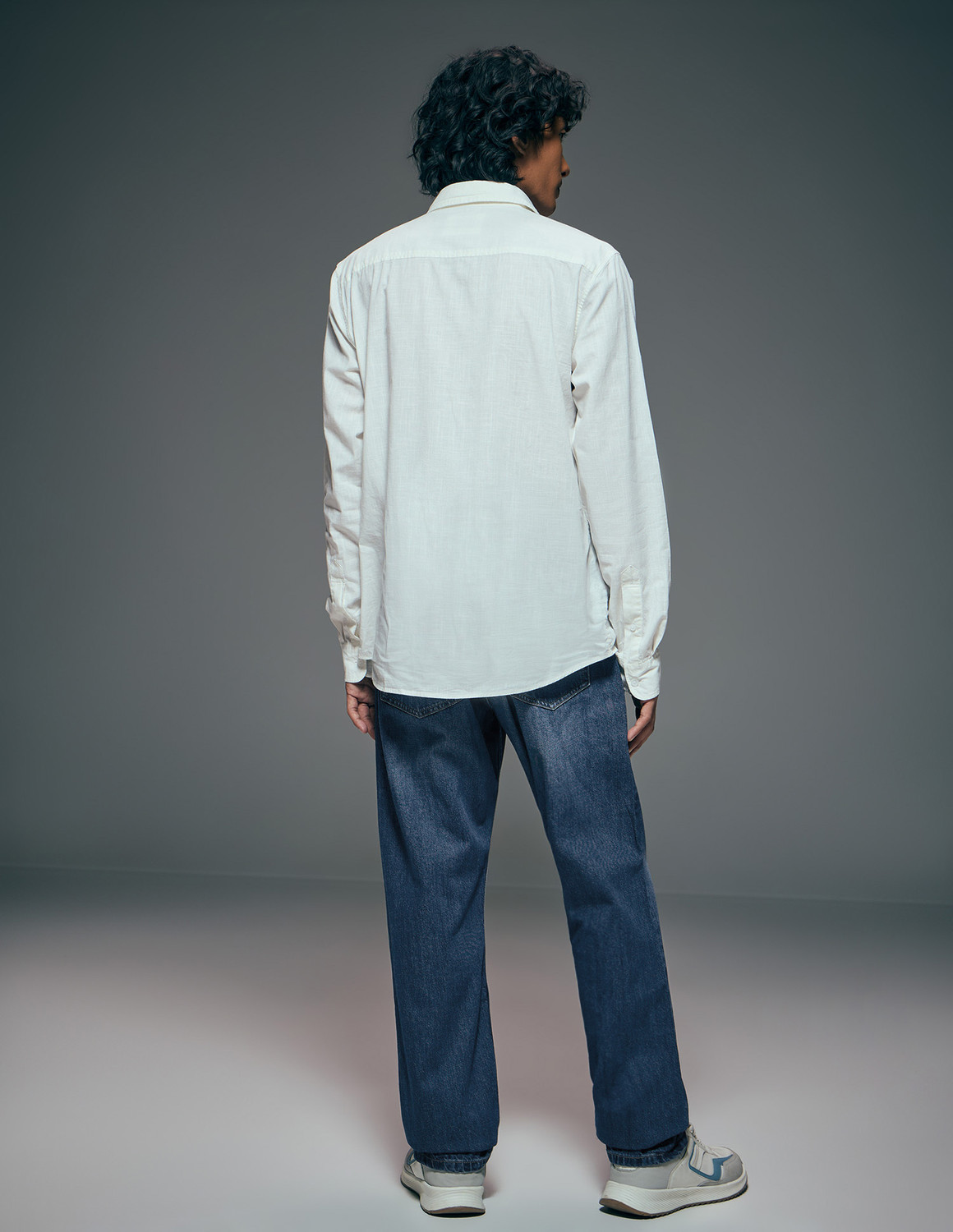 Image of FLYING MACHINE Men Straight Fit Mid Rise Blue Jeans