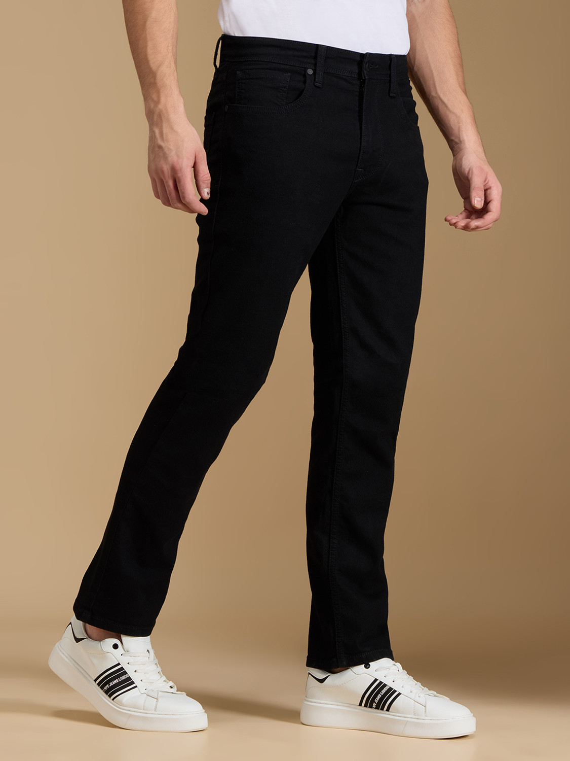 Image of Pepe Jeans Straight Fit Men Black Jeans