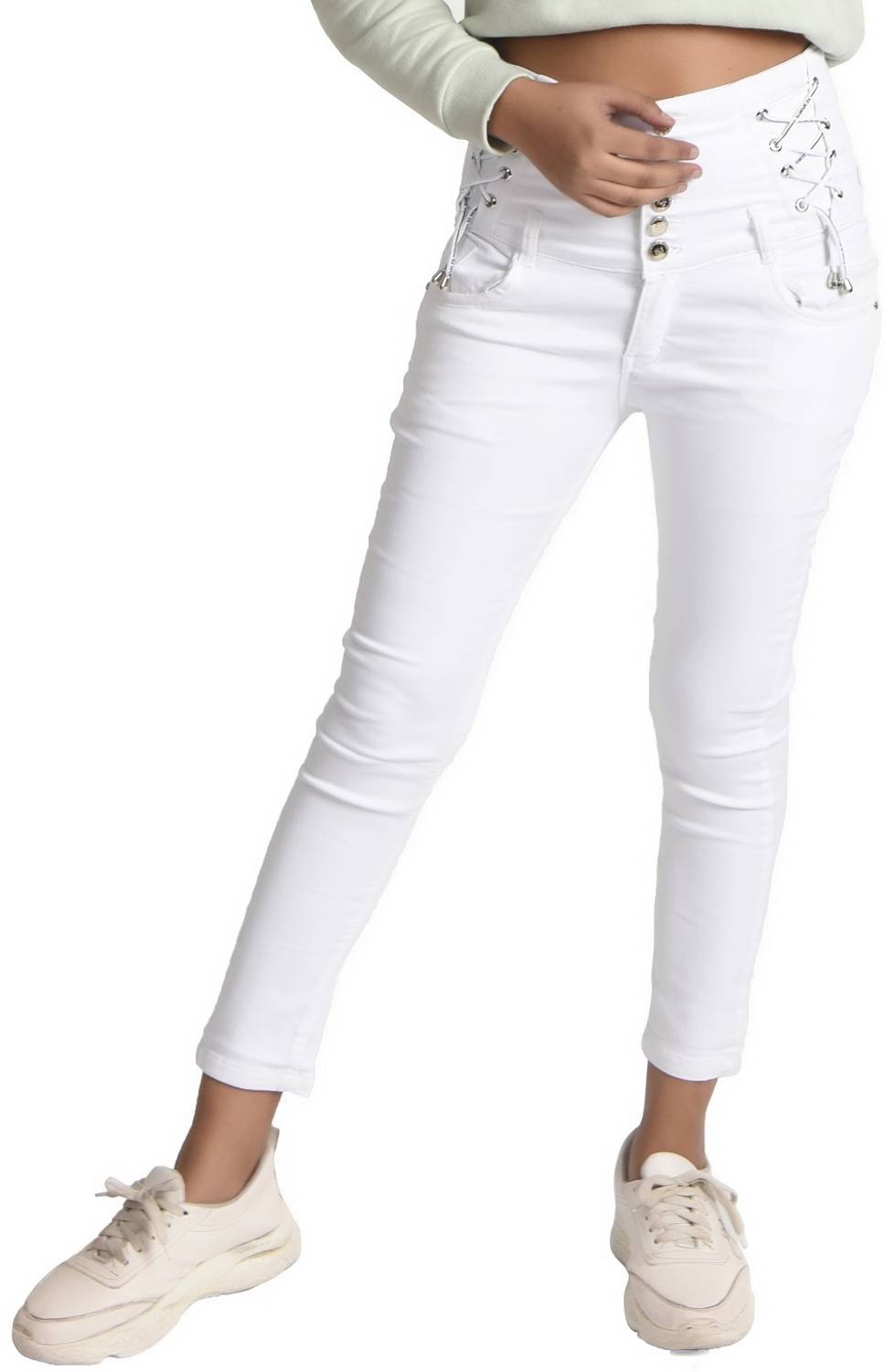 Addiction Skinny Women White Jeans