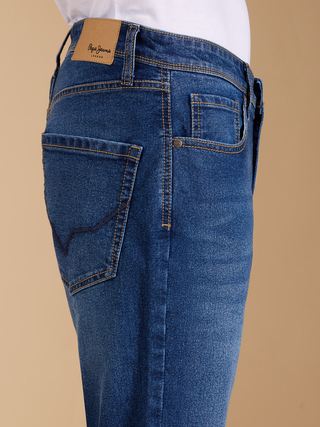 Image of Pepe Jeans Straight Fit Men Blue Jeans