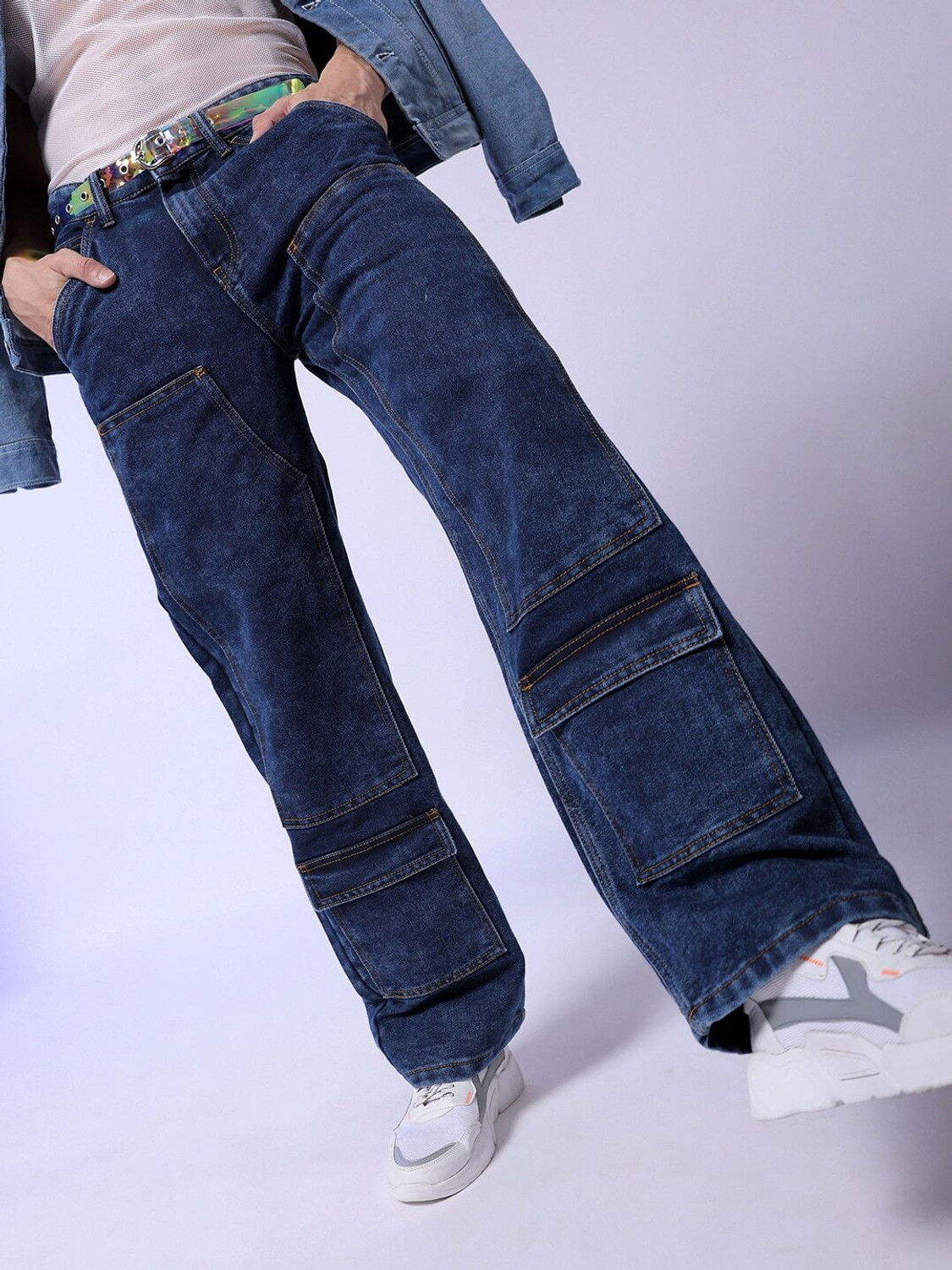The Indian Garage Co. Relaxed Fit Men Blue Jeans