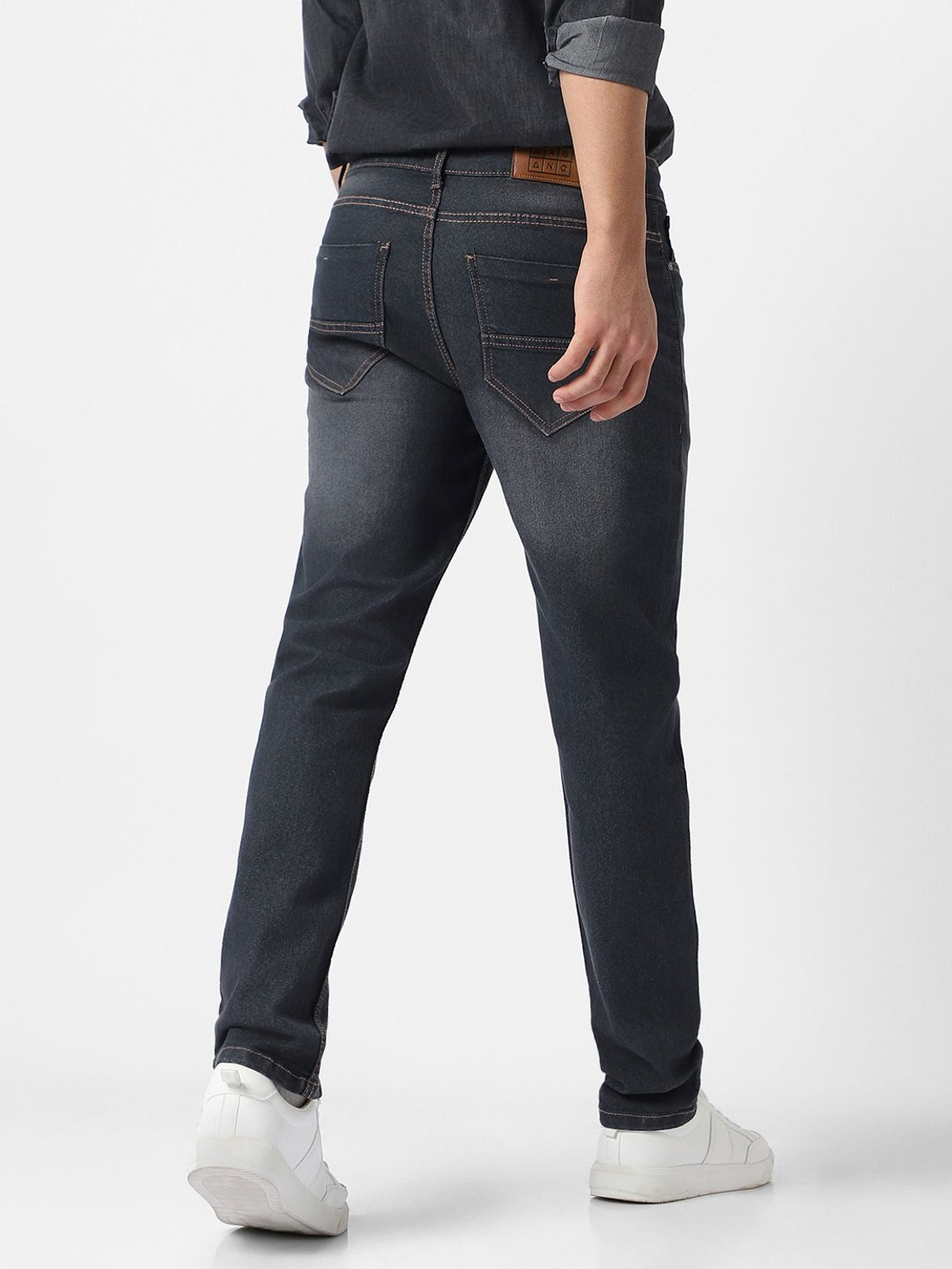Image of Urbano Fashion Regular Men Black Jeans