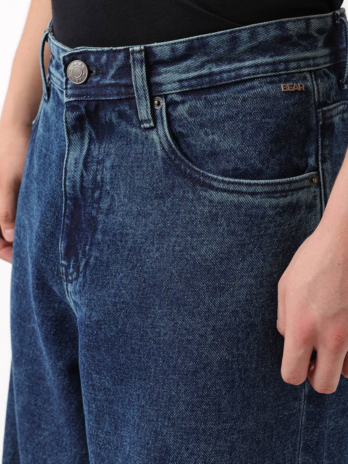 THE BEAR HOUSE Baggy Fit Men Blue Jeans - Image 4