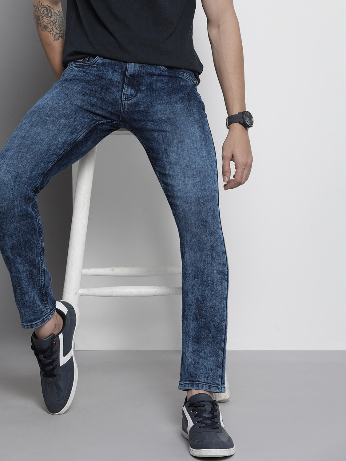 Image of The Indian Garage Co. Skinny Men Blue Jeans