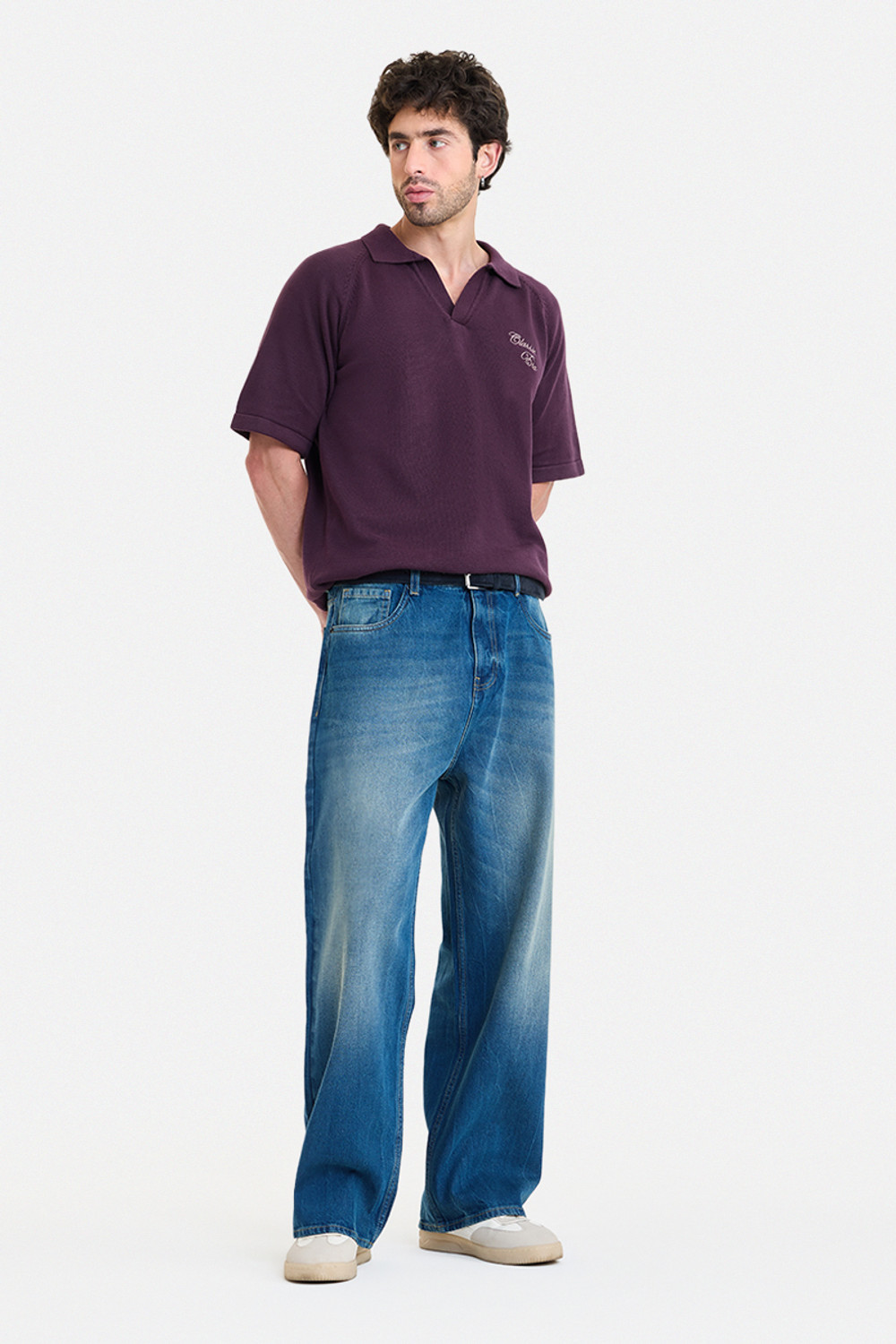 Image of Snitch Loose Fit Men Blue Jeans