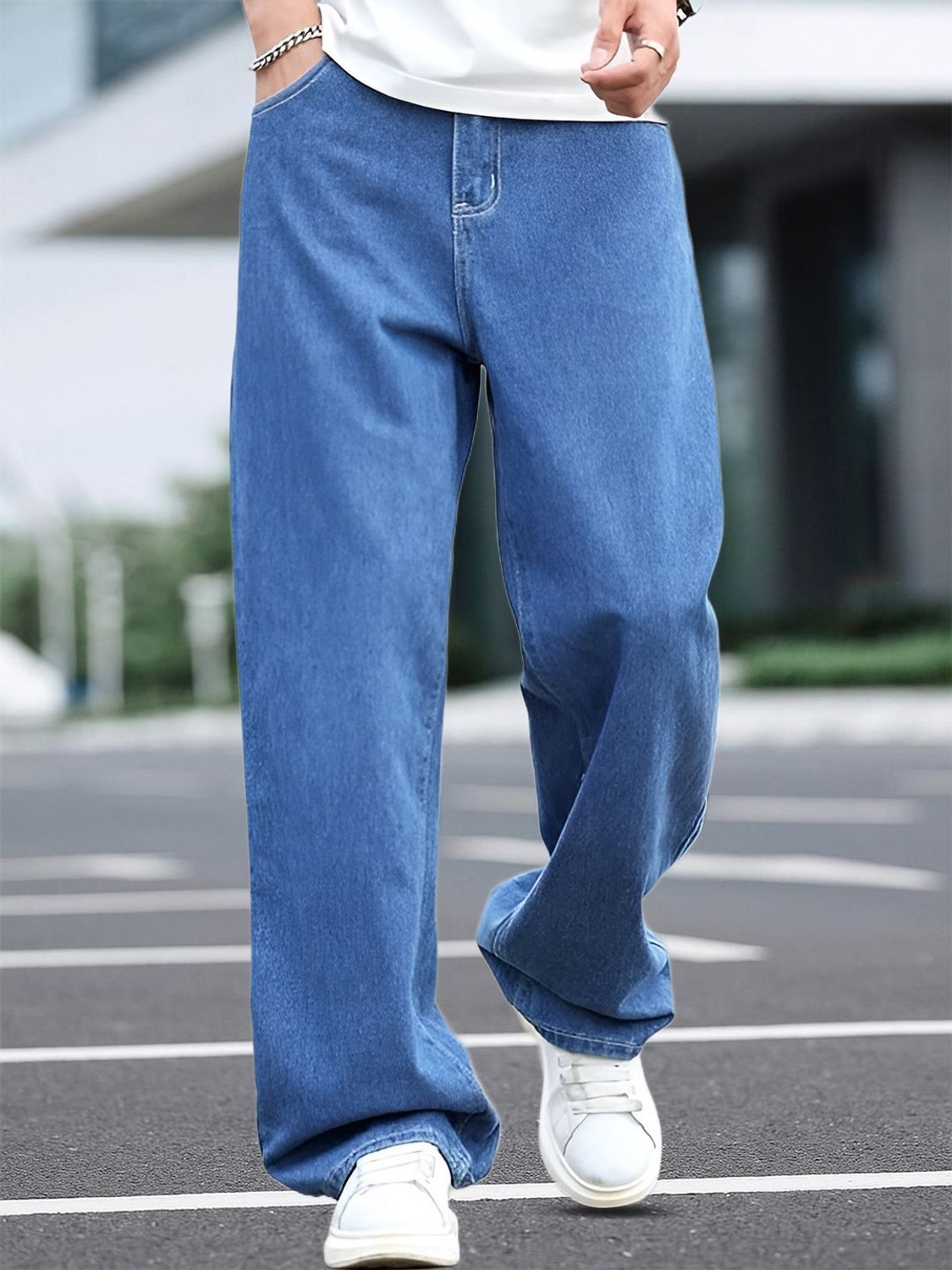 Image of METRONAUT Loose Fit Men Blue Jeans