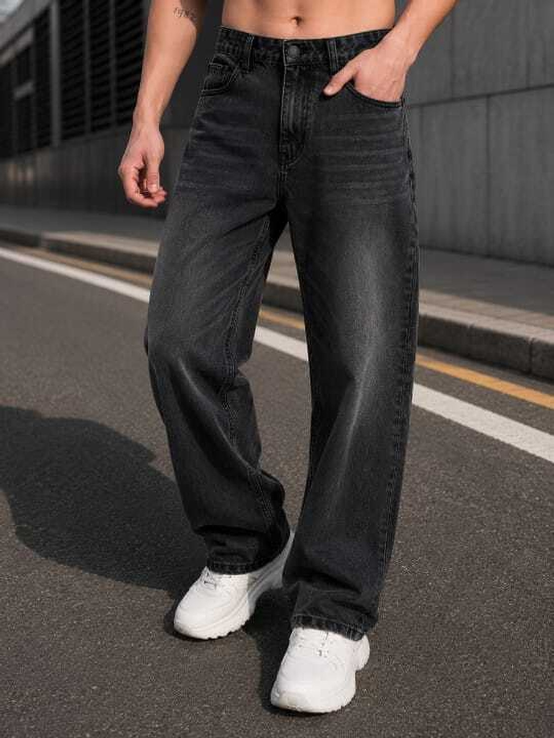 Image of Southee Loose Fit Men Black Jeans