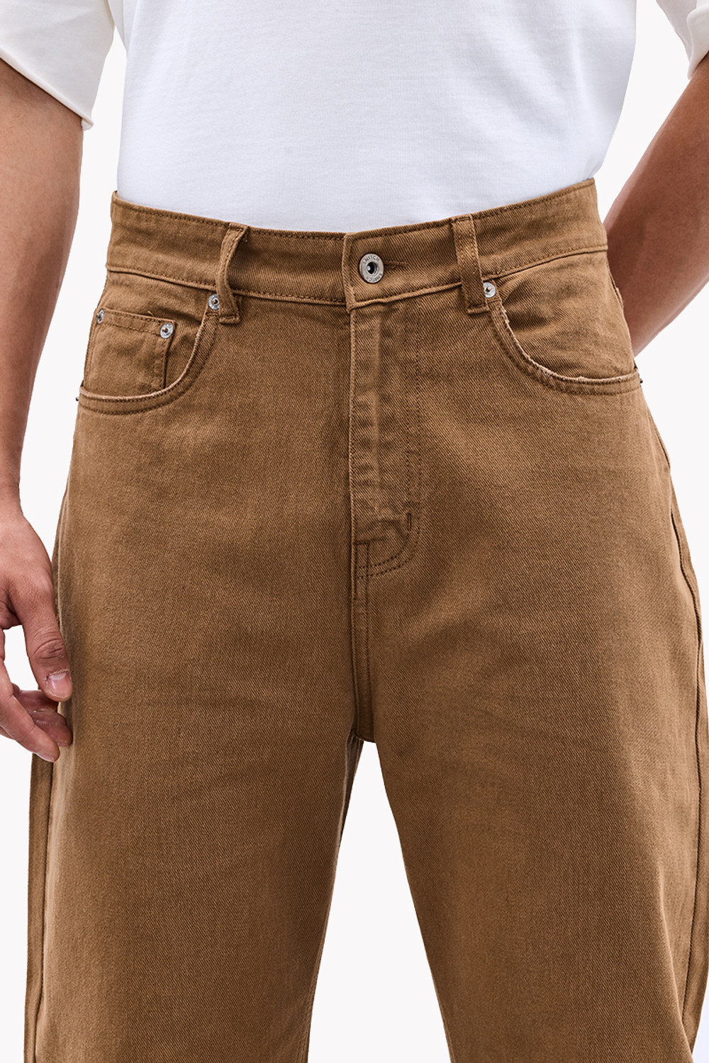 Image of Snitch Relaxed Fit Men Brown Jeans