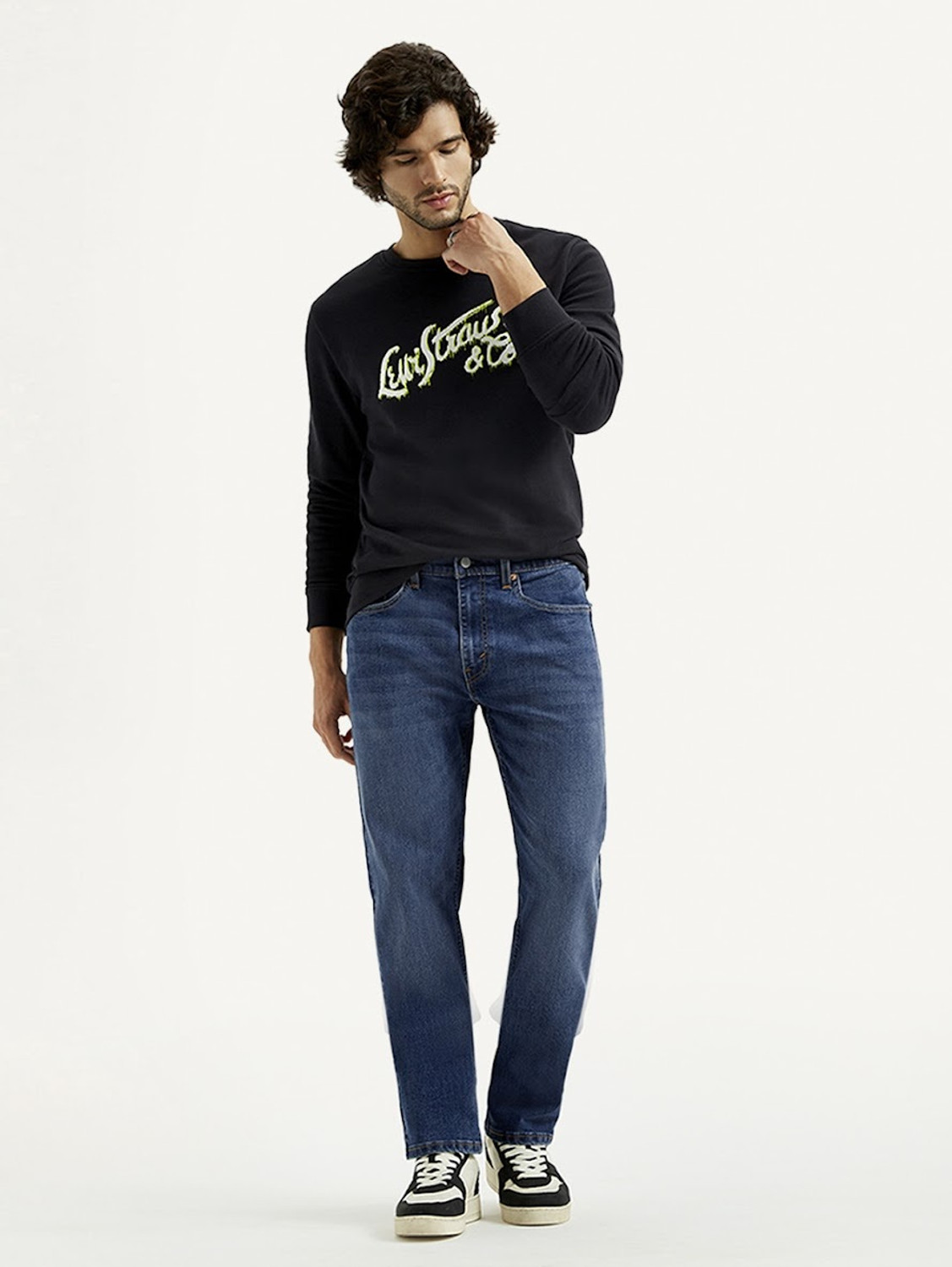 Image of LEVI'S 505 Straight Fit Men Blue Jeans