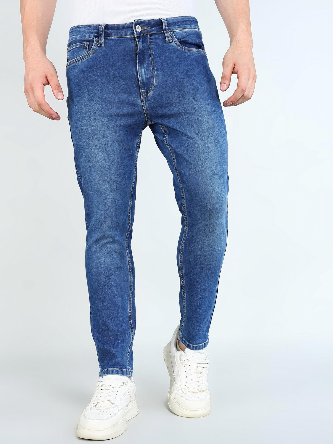 Image of FLYING MACHINE Relaxed Fit Men Blue Jeans