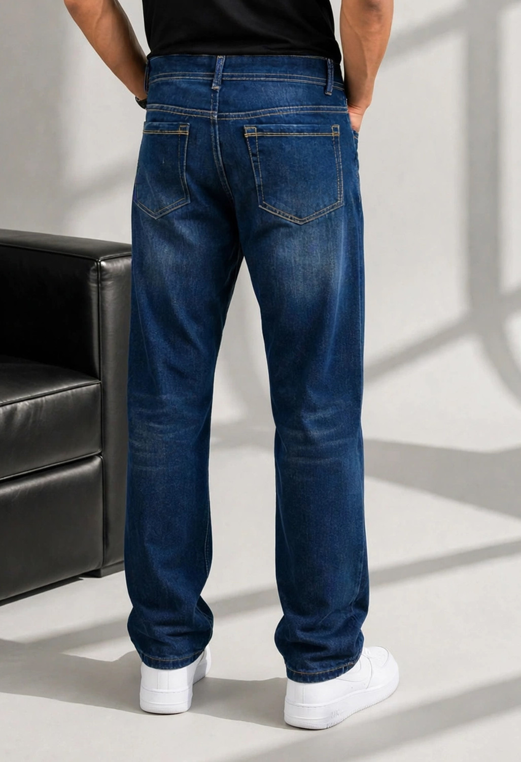 Image of Mast & Harbour Regular Men Blue Jeans