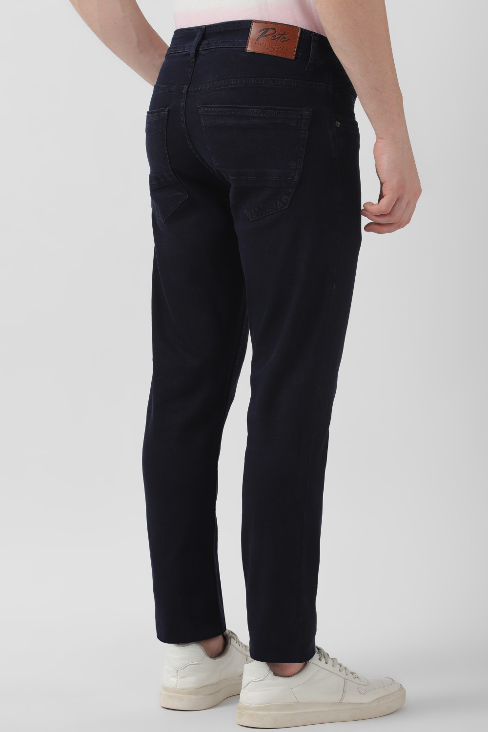 Image of PETER ENGLAND Tapered Fit Men Dark Blue Jeans
