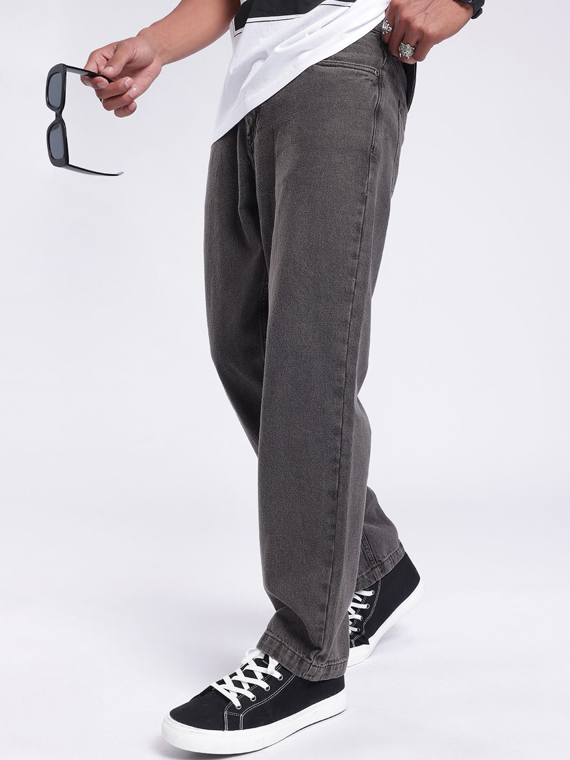 Image of Glitchez Loose Fit Men Black Jeans