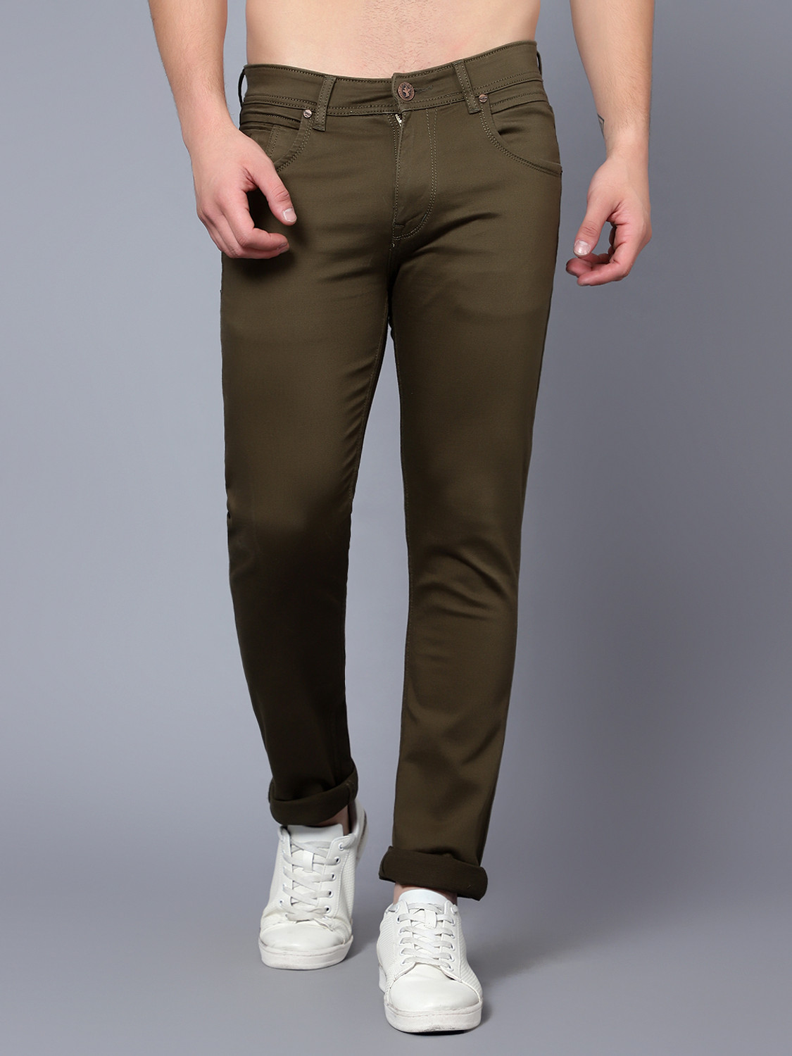 Image of CANTABIL Regular Men Green Jeans