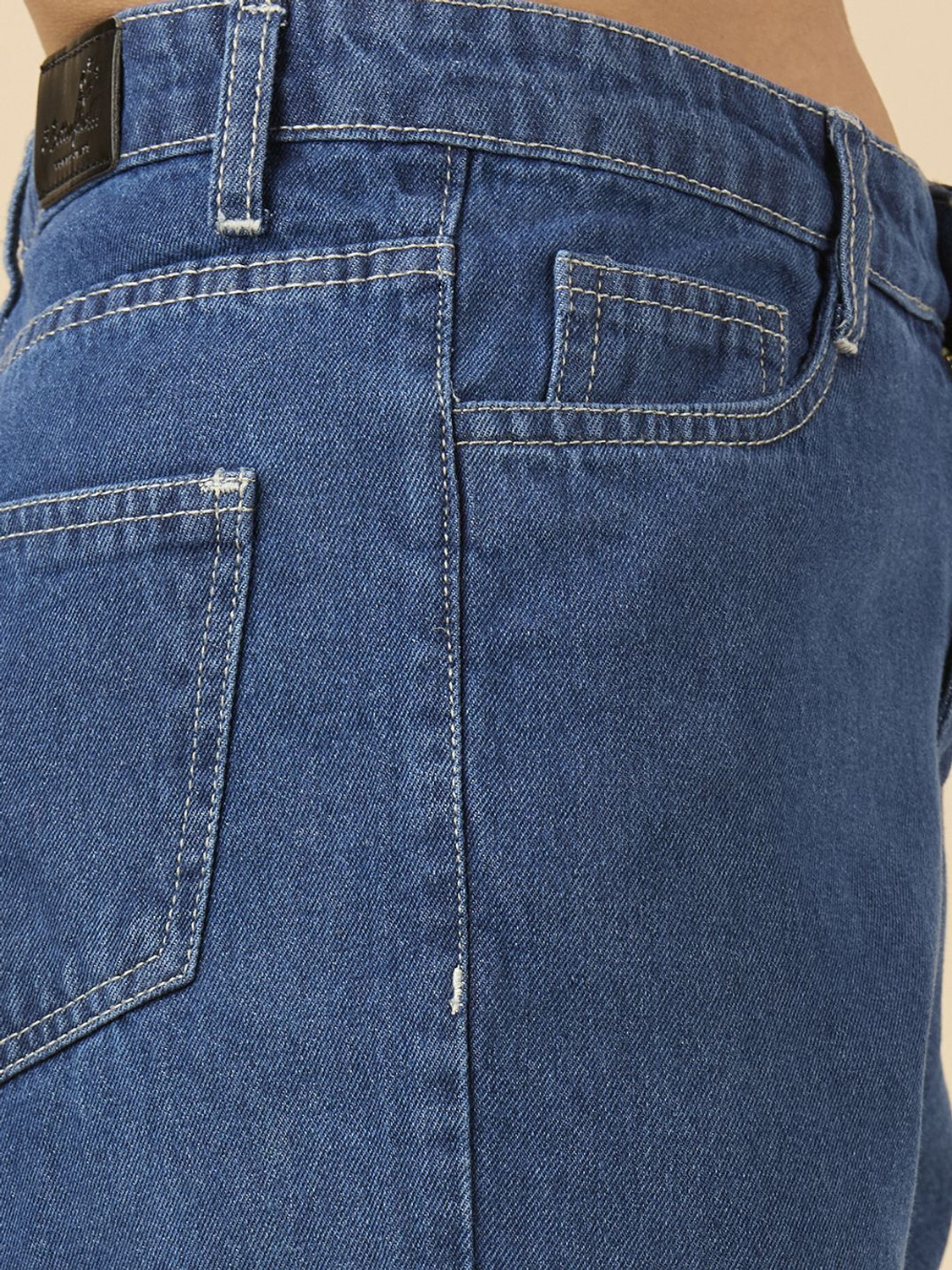 Image of 3BUTTERFLIES Flared Women Blue Jeans