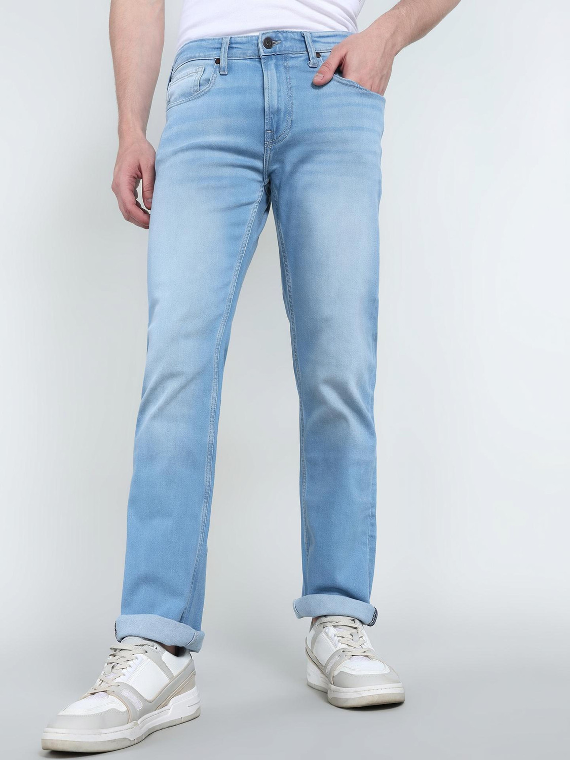 Image of Pepe Jeans Straight Fit Men Blue Jeans
