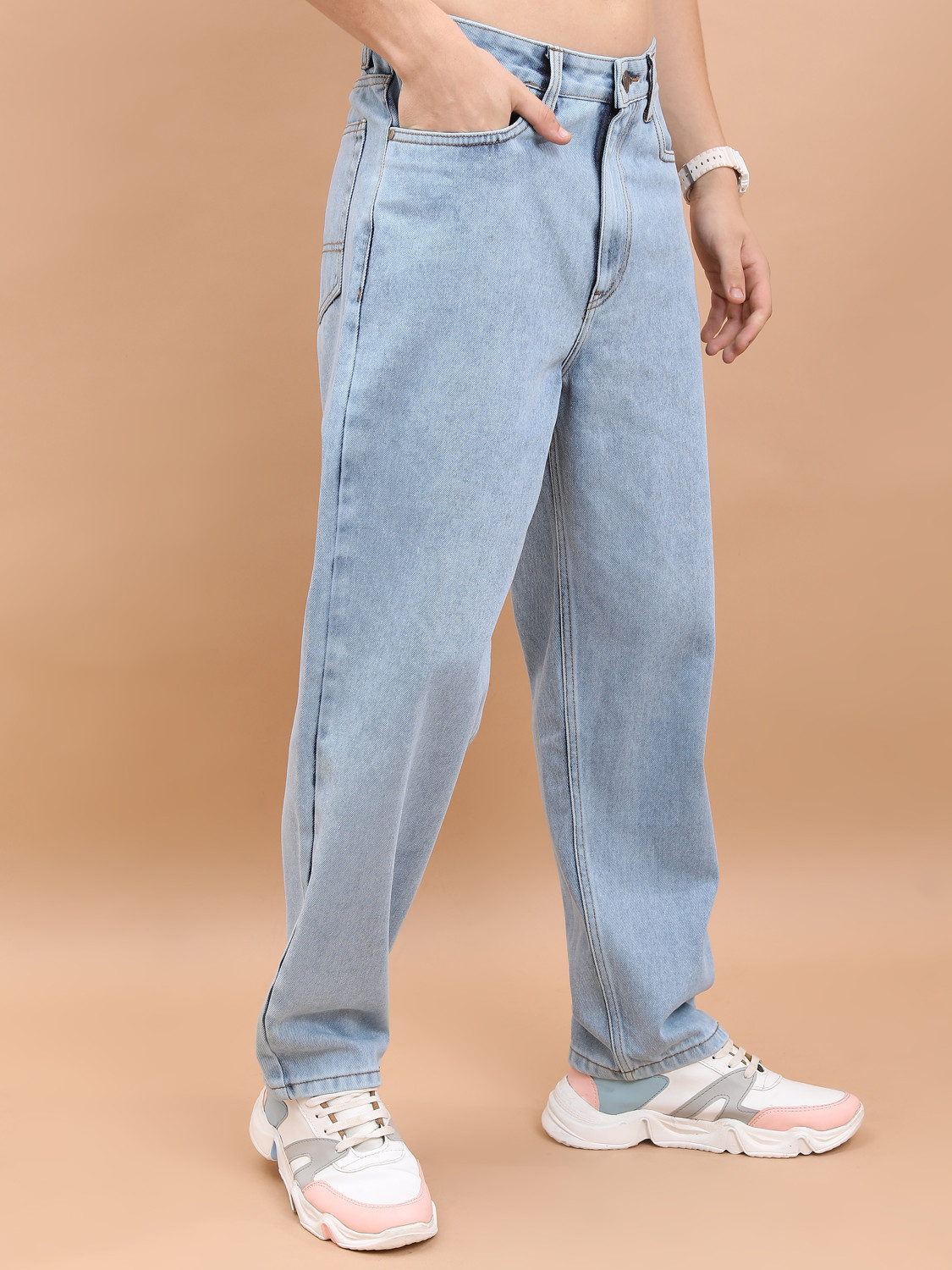 Image of HIGHLANDER Relaxed Fit Men Light Blue Jeans