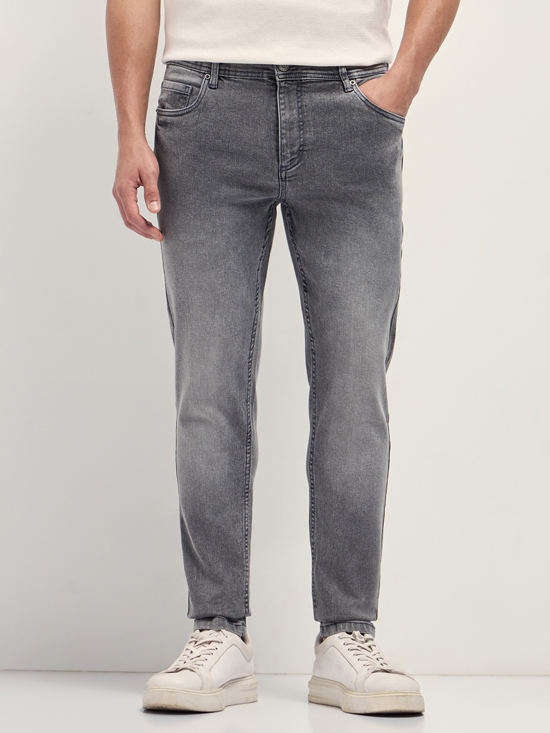 Image of THE BEAR HOUSE Skinny Men Grey Jeans