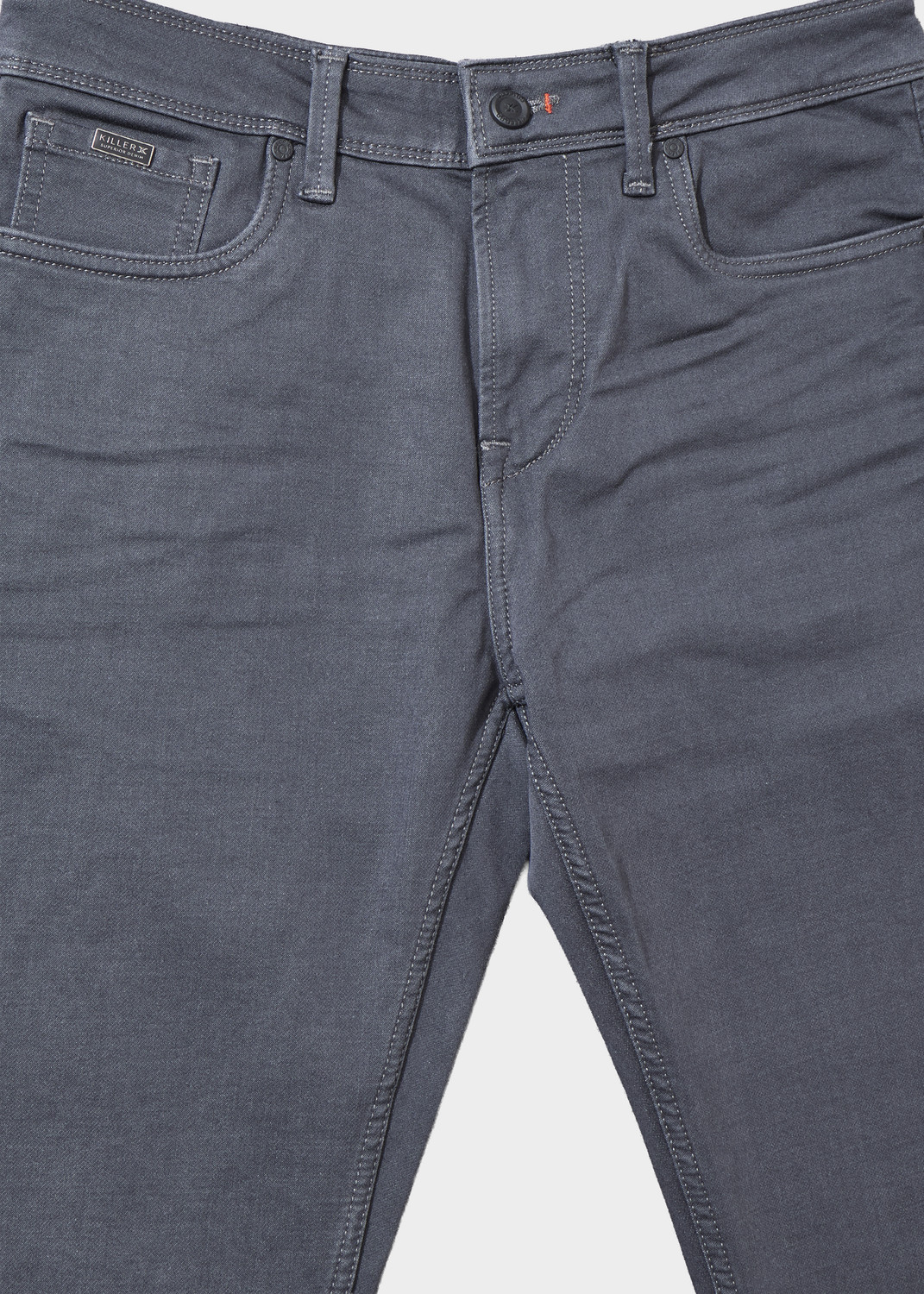Image of KILLER Men Straight Fit Mid Rise Grey Jeans