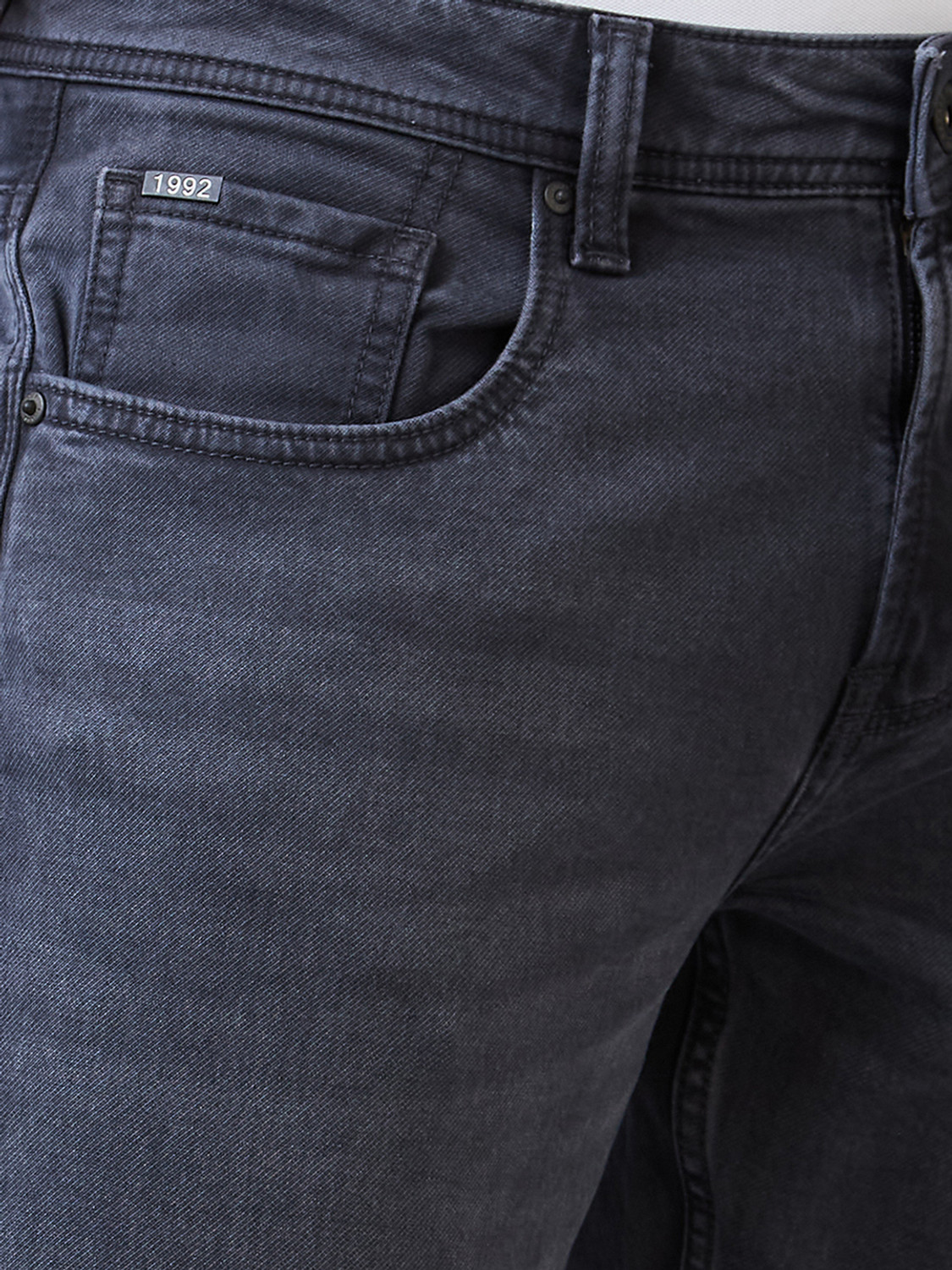Image of Spykar Men Slim Low Rise Grey Jeans