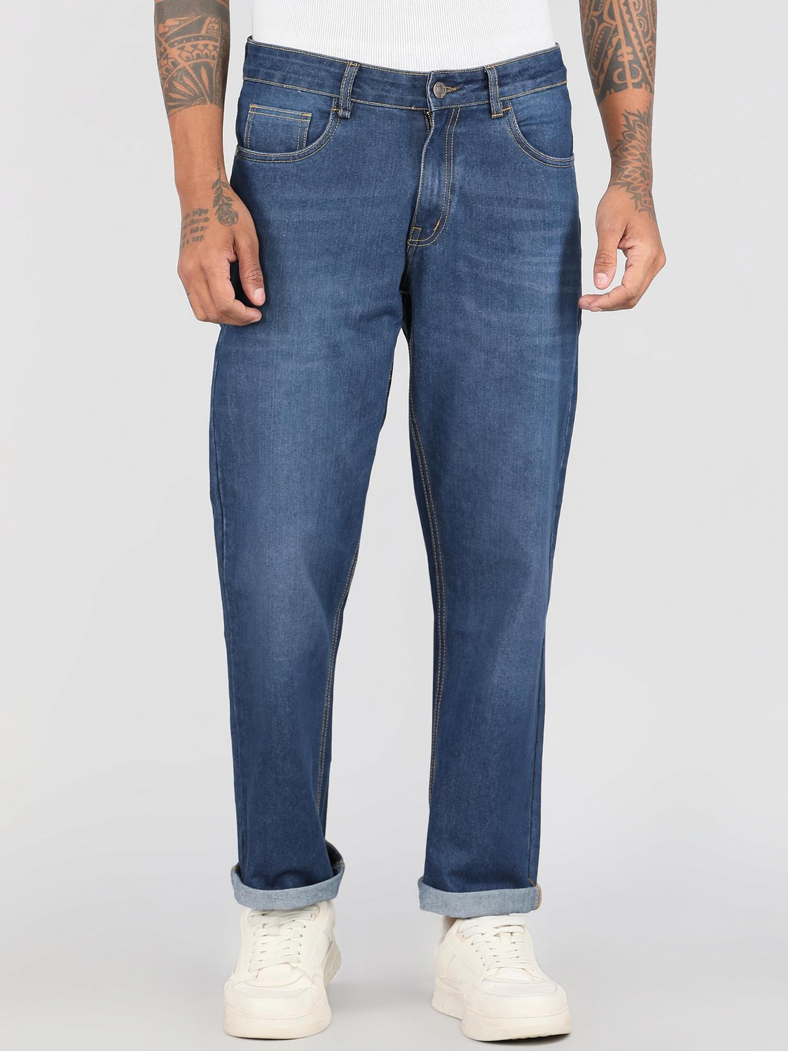 Image of Roadster Regular Men Blue Jeans