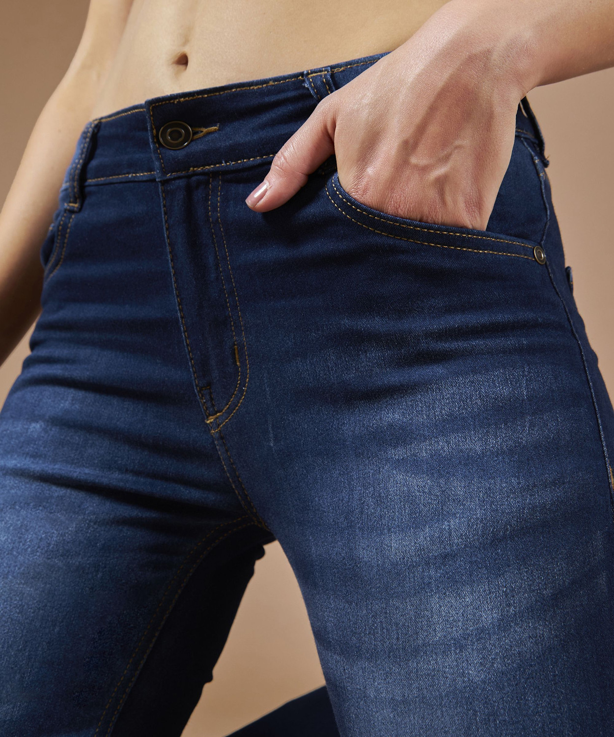 Image of DOLCE CRUDO Boot-Leg Women Blue Jeans
