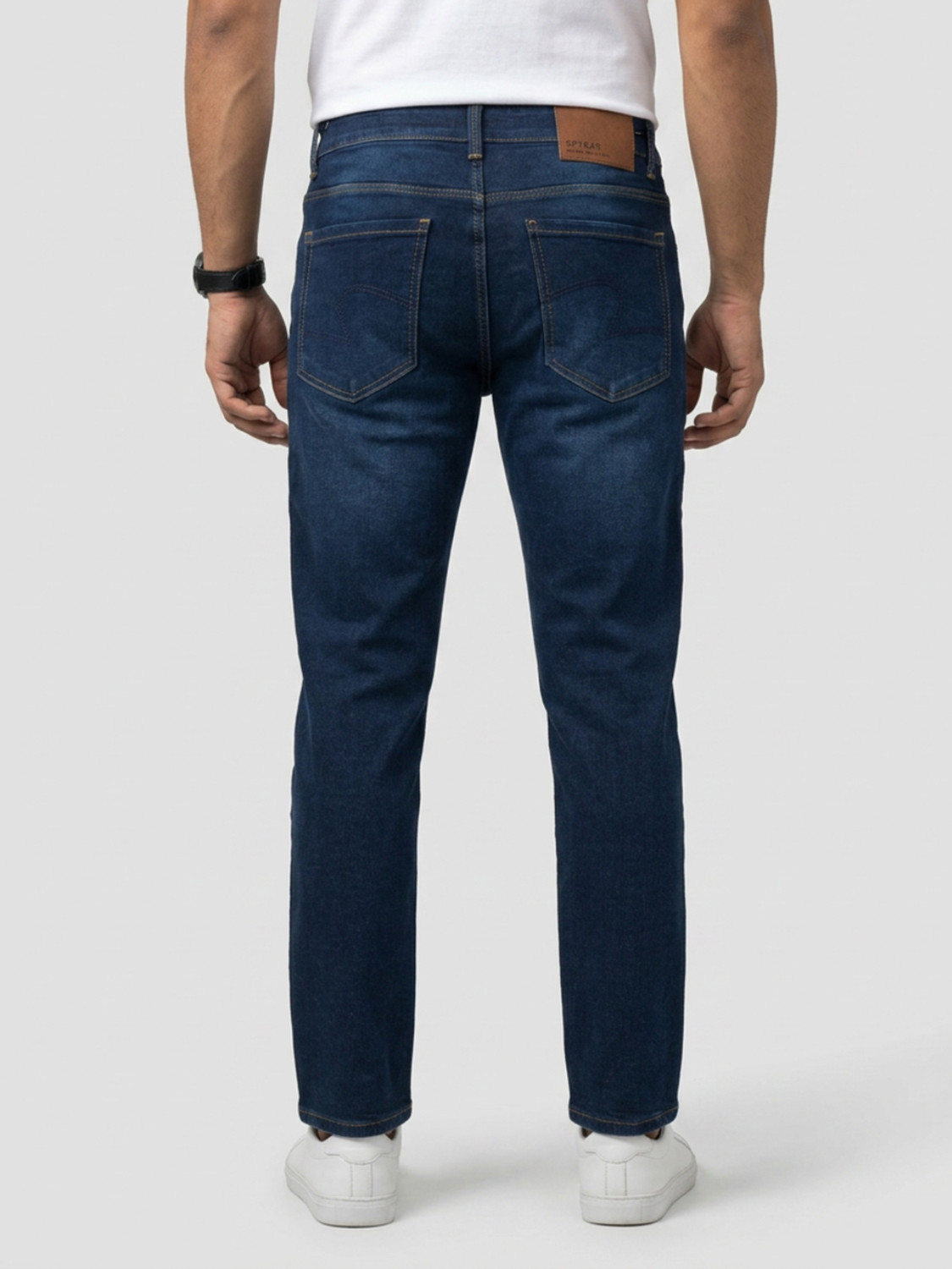 Image of Spykar Men Slim Low Rise Dark Blue Jeans