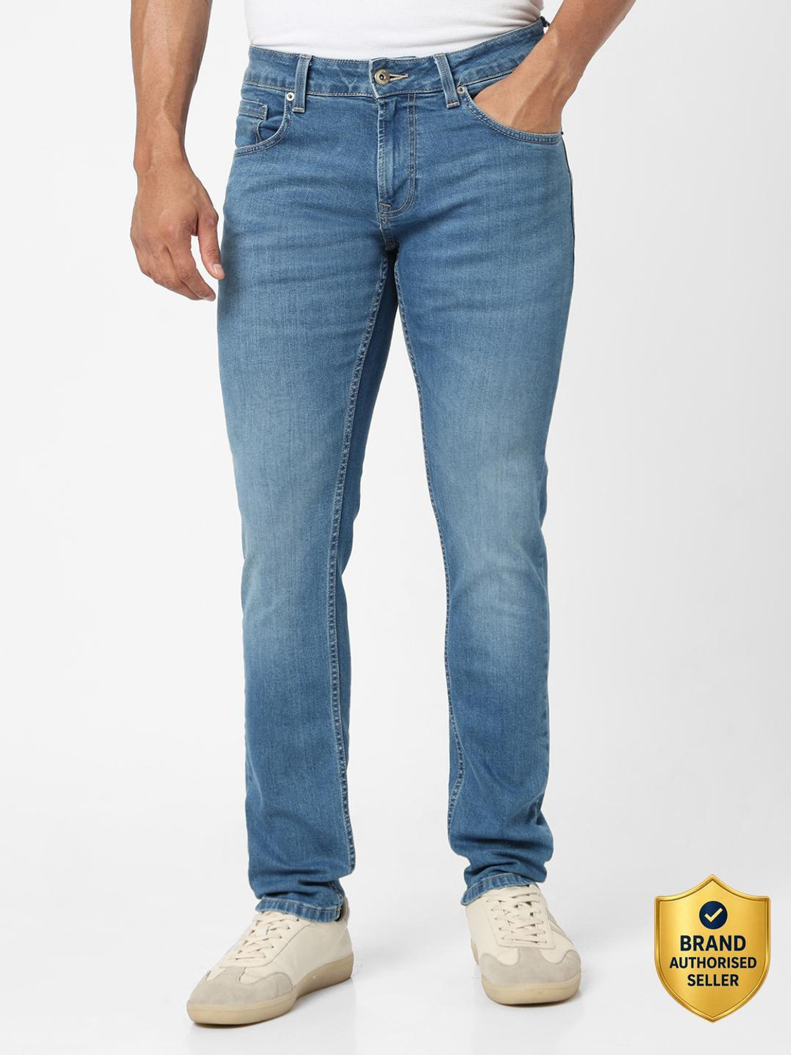 Image of Spykar Skinny Men Blue Jeans