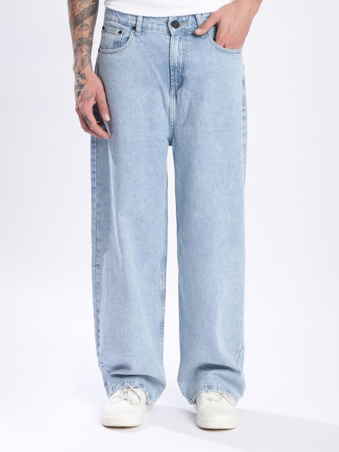 Image of Bene Kleed Loose Fit Men Blue Jeans