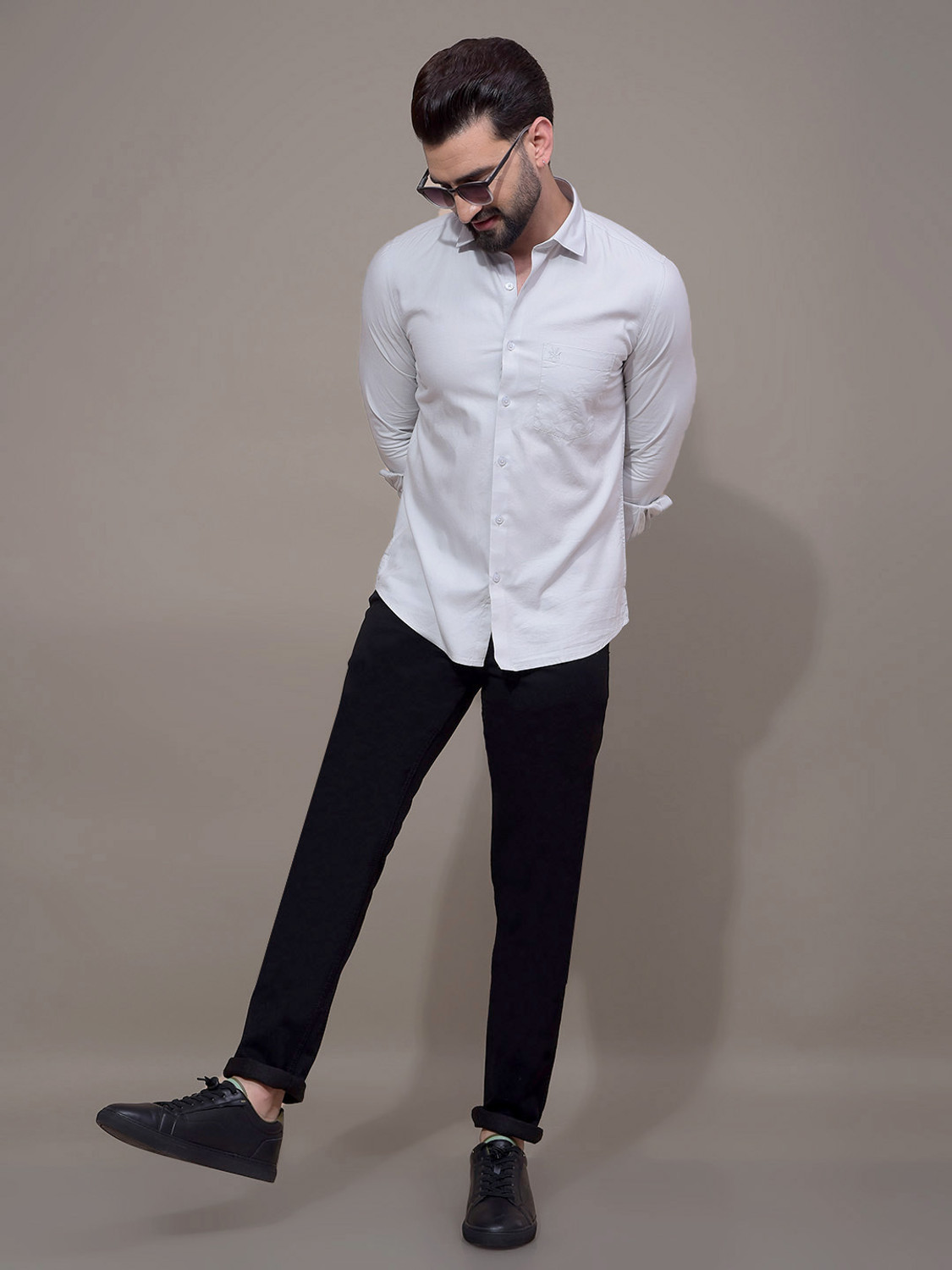 Image of CRIMSOUNE CLUB Slim Men Black Jeans