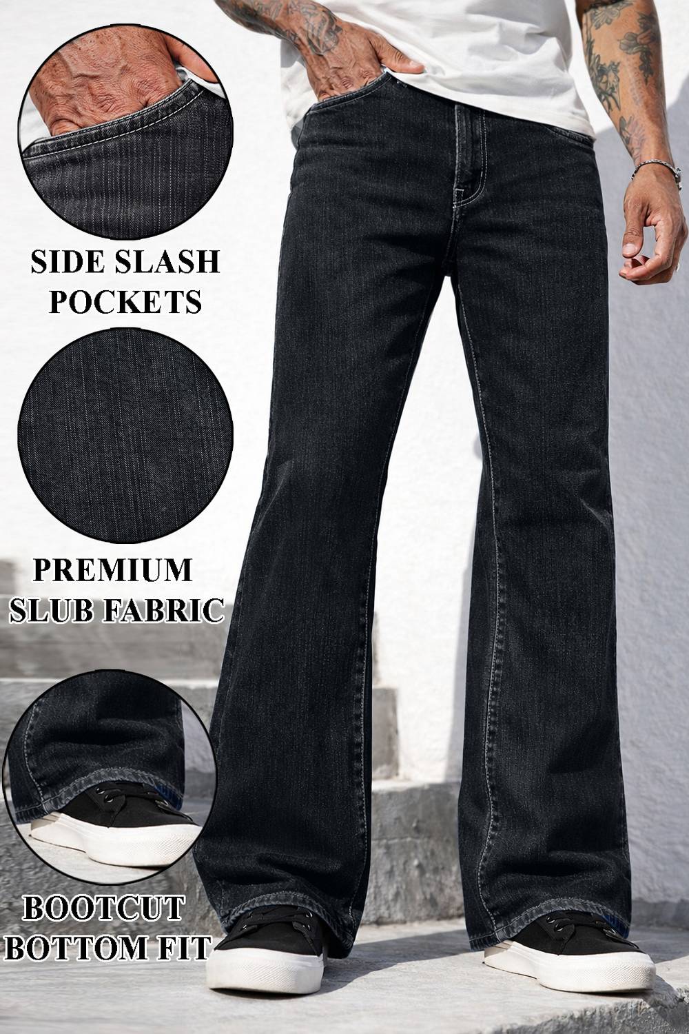 METRONAUT Boot-Leg Men Black Jeans - Image 5
