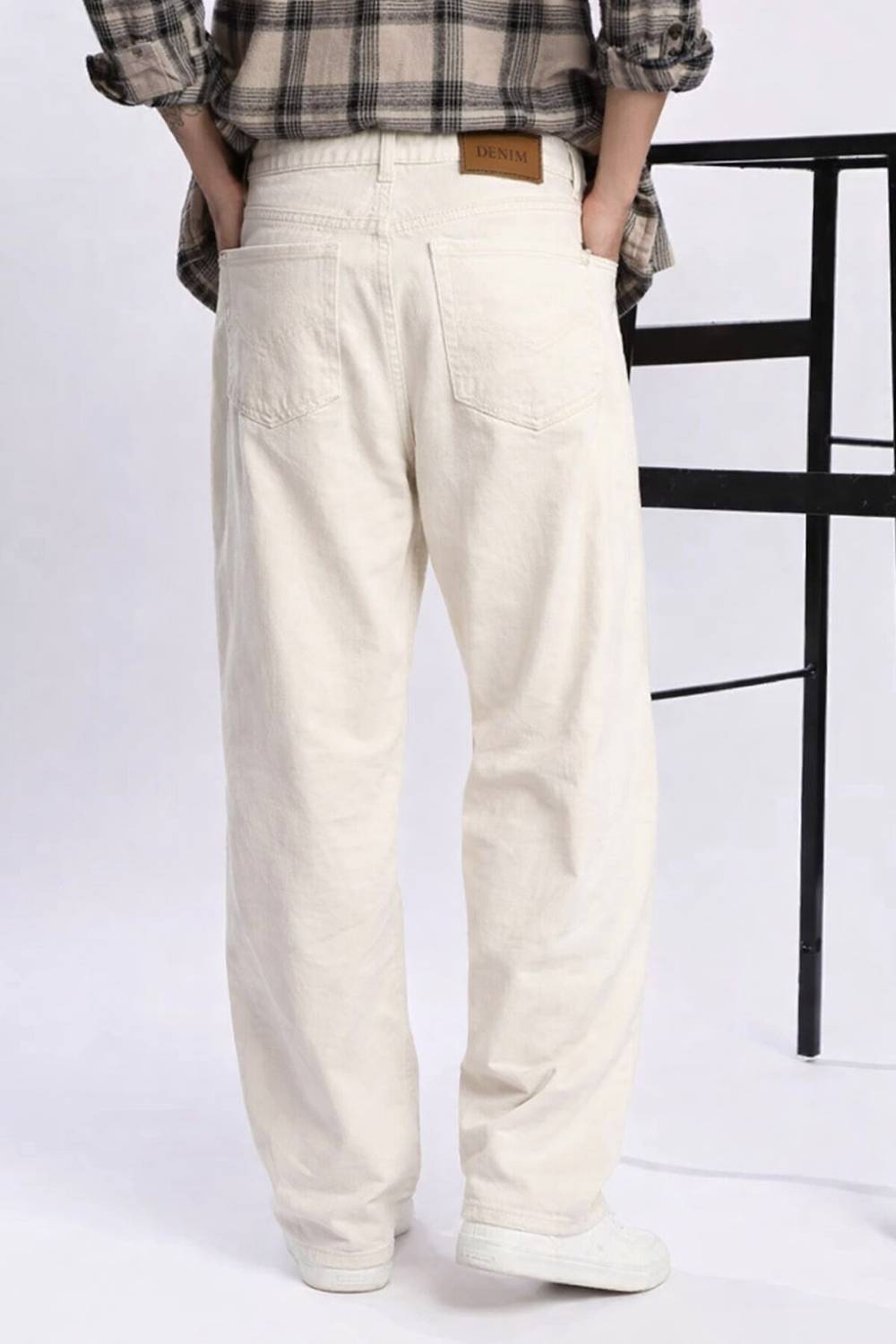 Zaba Denim Loose Fit Men Beige Jeans - Image 2