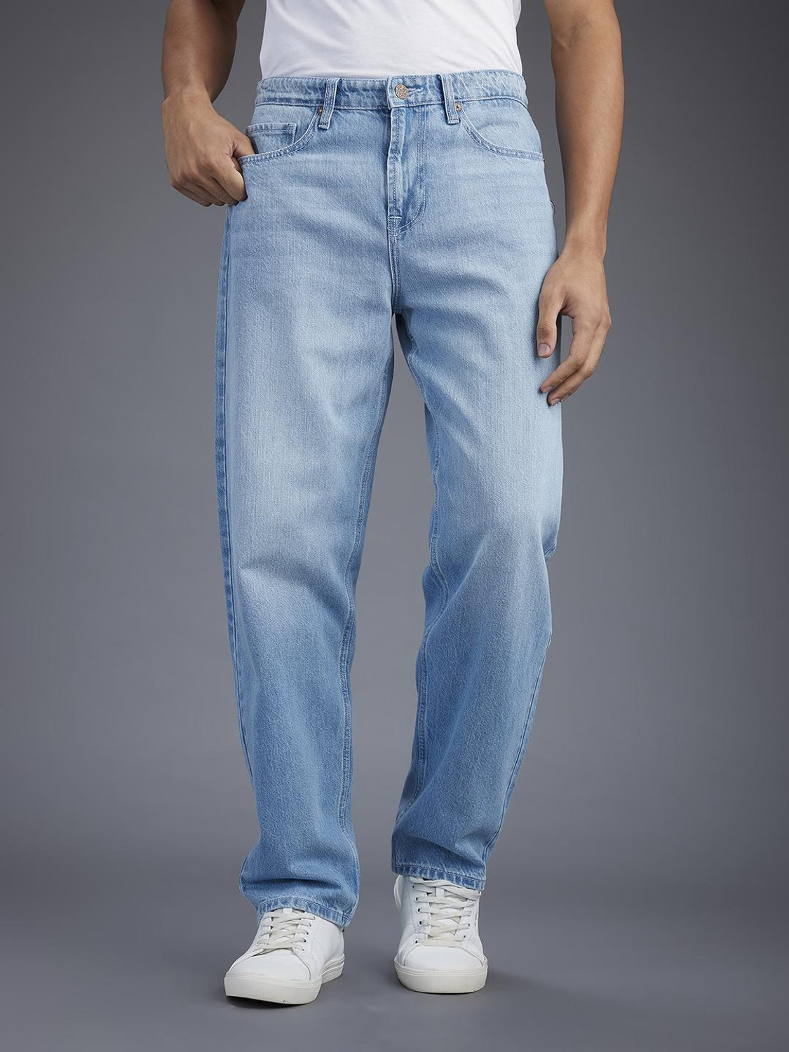Image of Pepe Jeans Relaxed Fit Men Blue Jeans