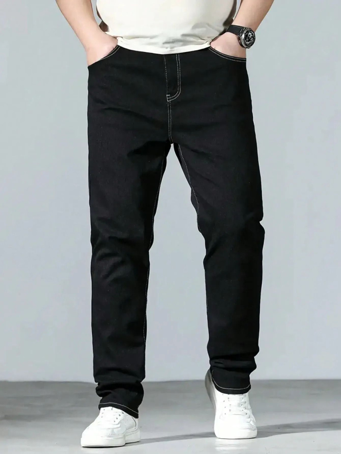 Image of KOTTY Regular Men Black Jeans