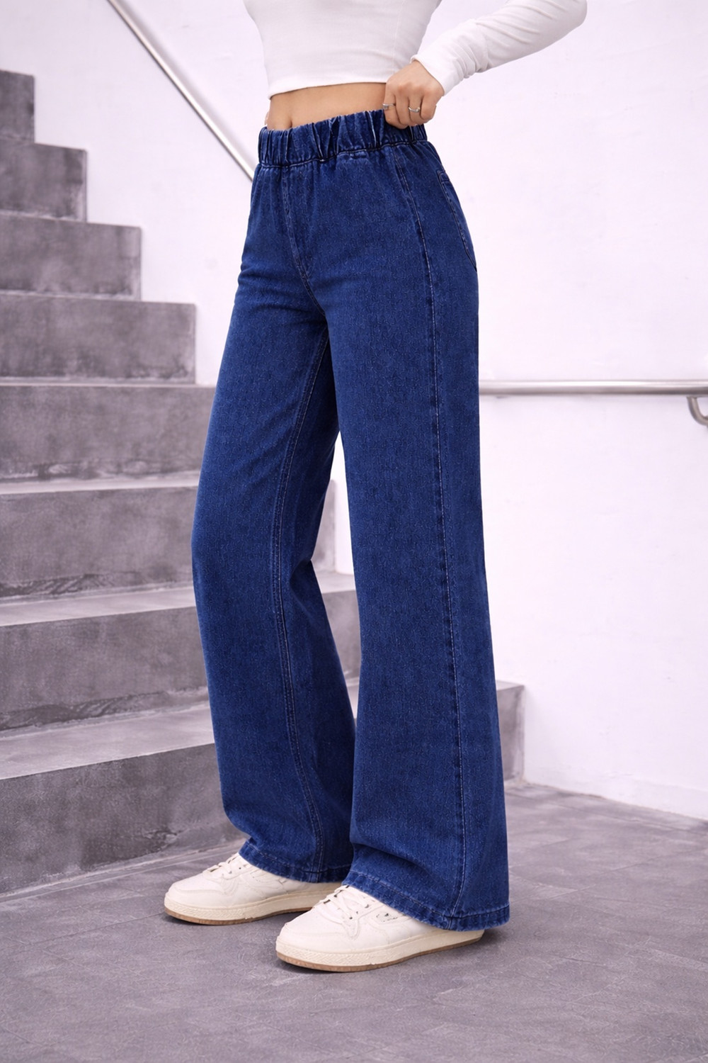 Image of GLOBENAUT Loose Fit Girls Dark Blue Jeans